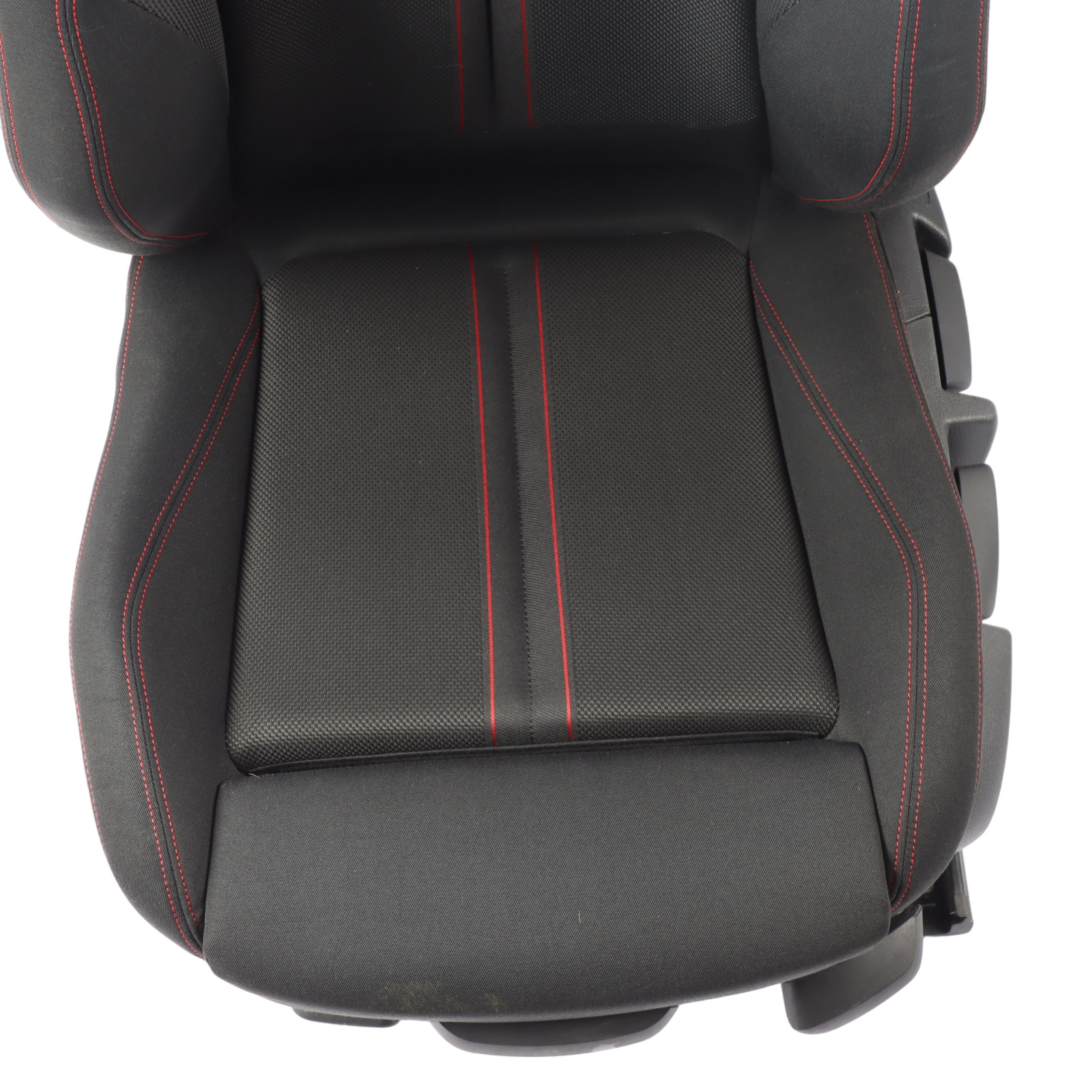 BMW F21 LCI Front Seat M Sport Left N/S Fabric Cloth Anthrazit Red