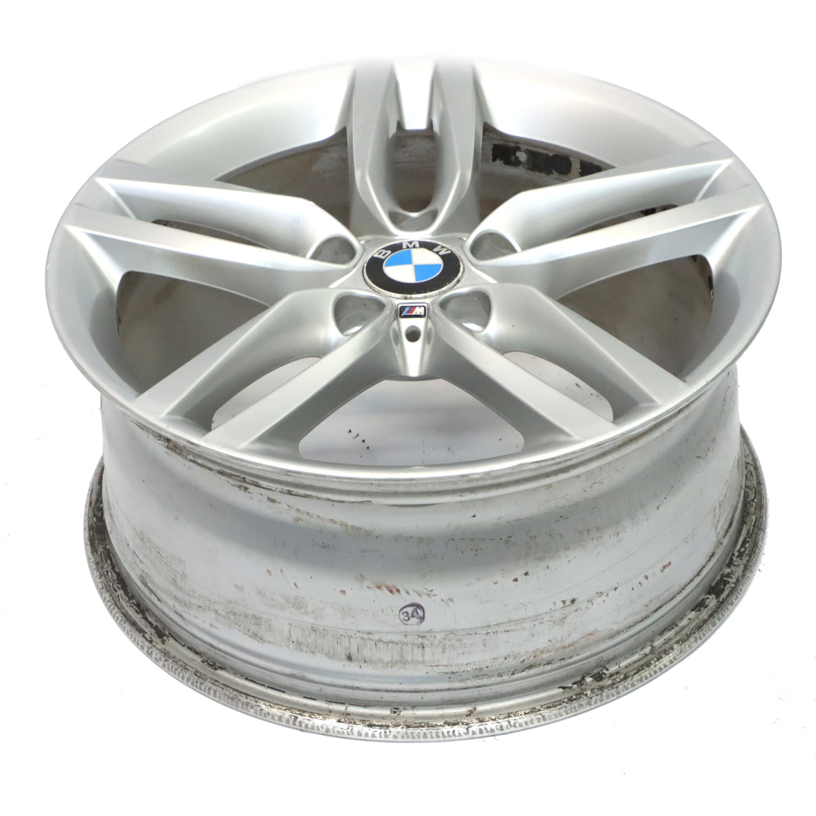 BMW F20 F21 Rear Silver Alloy Wheel Rim 18" 8J ET:52 M Double Spoke 461 7846785