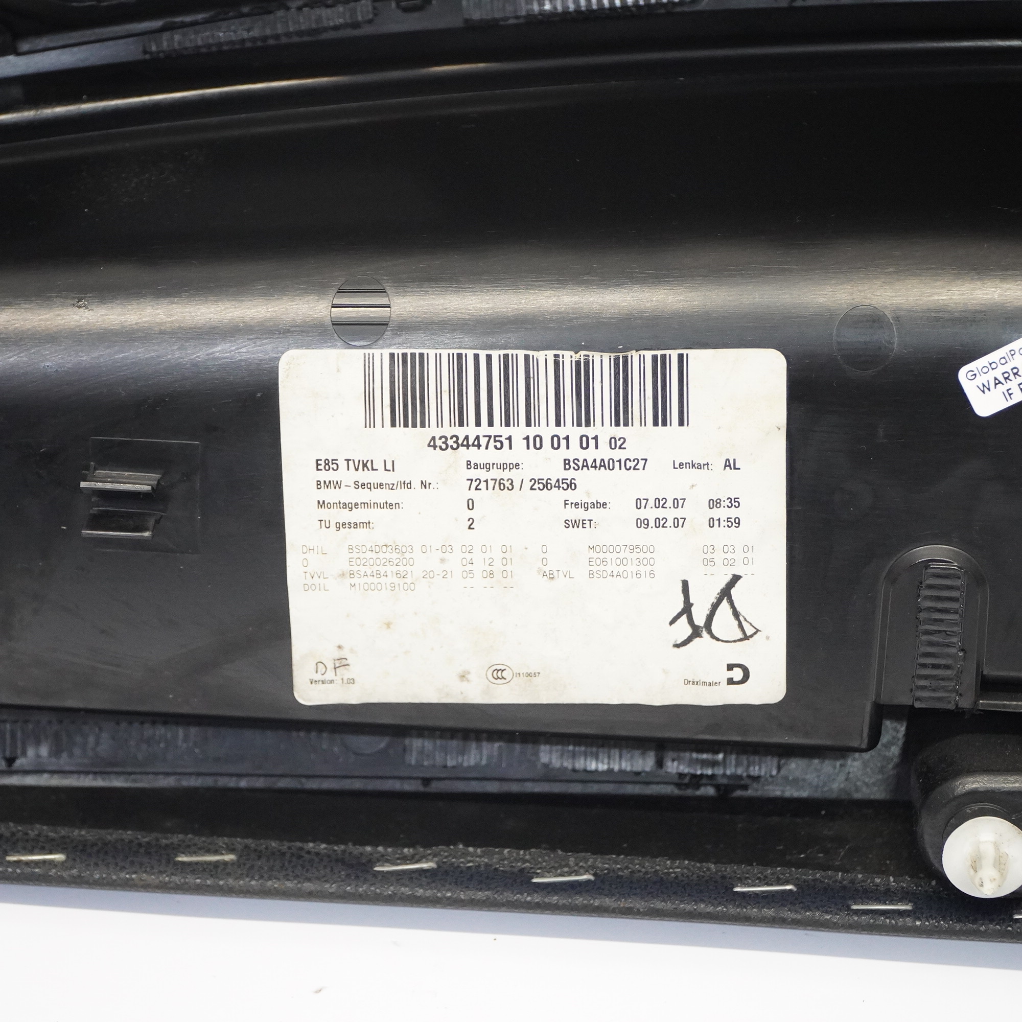 BMW Z4 E85 E86 Door Card Left N/S Panel Leather New England Silverstone