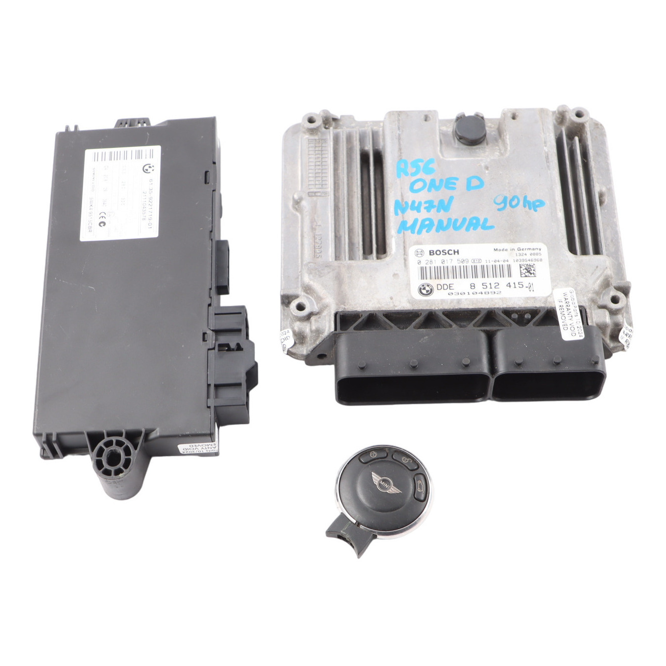 Mini Cooper SD R55 R56 LCI N47N 90HP Engine ECU Kit DDE 8512415 CAS3 MANUAL