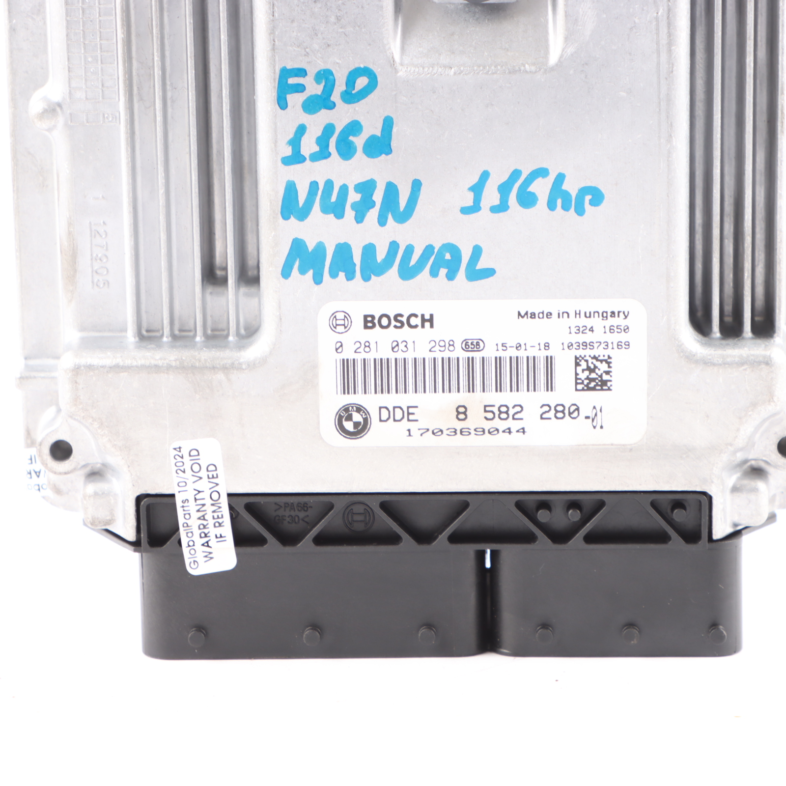 BMW F20 F21 116d N47N 116HP Engine ECU Kit DDE 8582280 + Key + FEM Manual