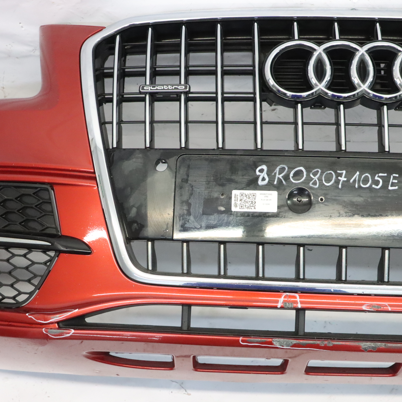 Audi Q5 8R Front Bumper Trim Panel Cover Volcano Red Metallic - Y3M