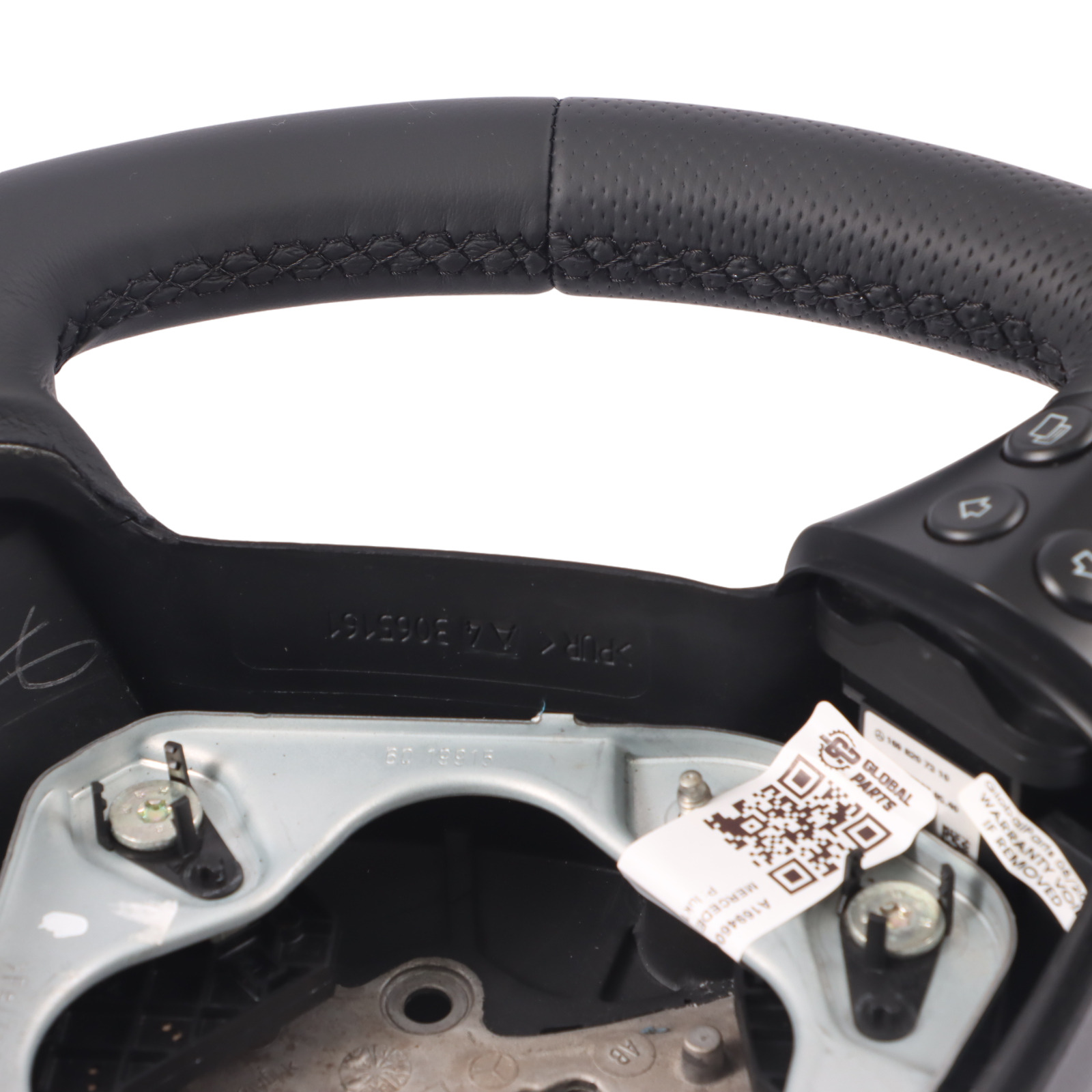 Mercedes W169 NEW Black Leather Steering Wheel with Black Threads