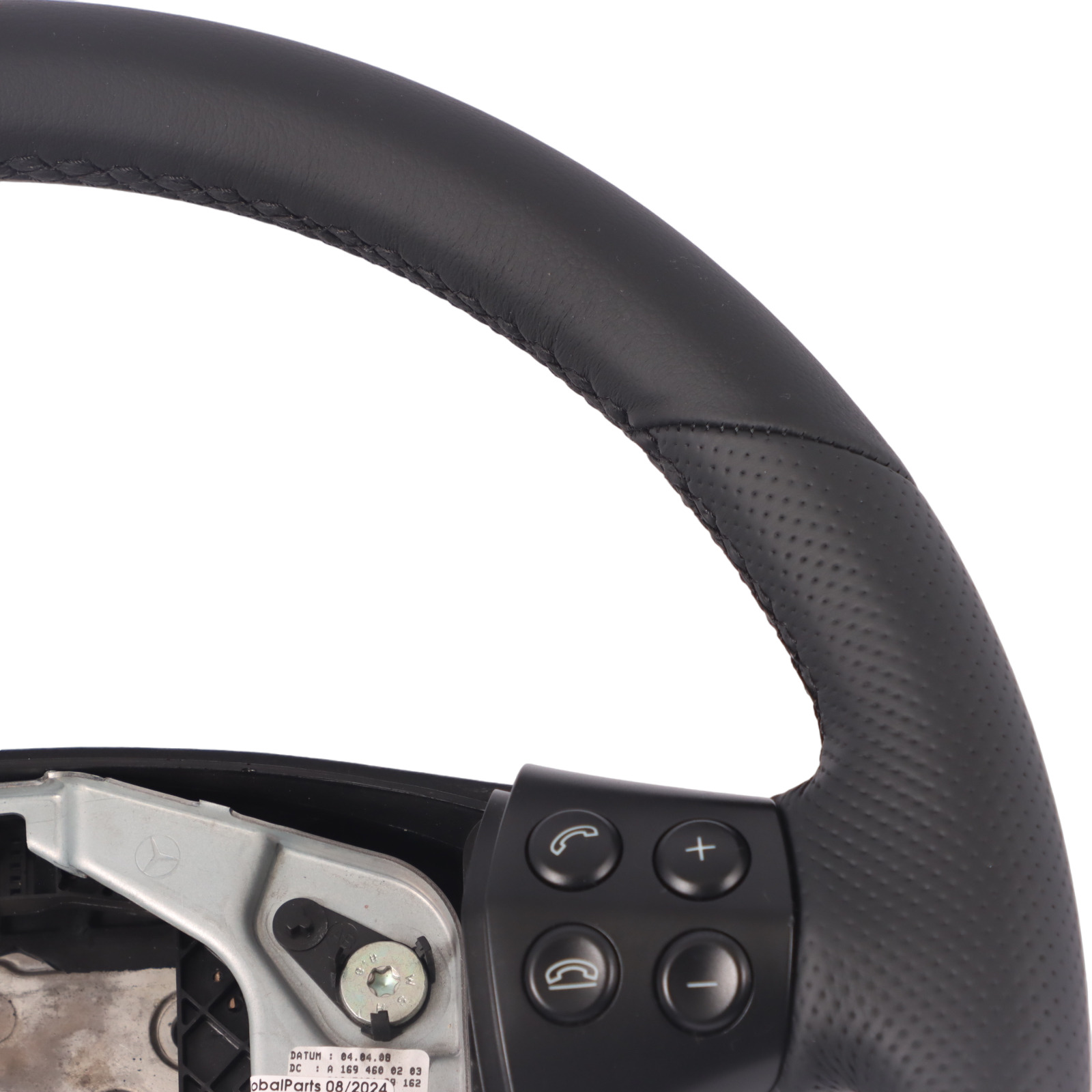 Mercedes W169 NEW Black Leather Steering Wheel with Black Threads