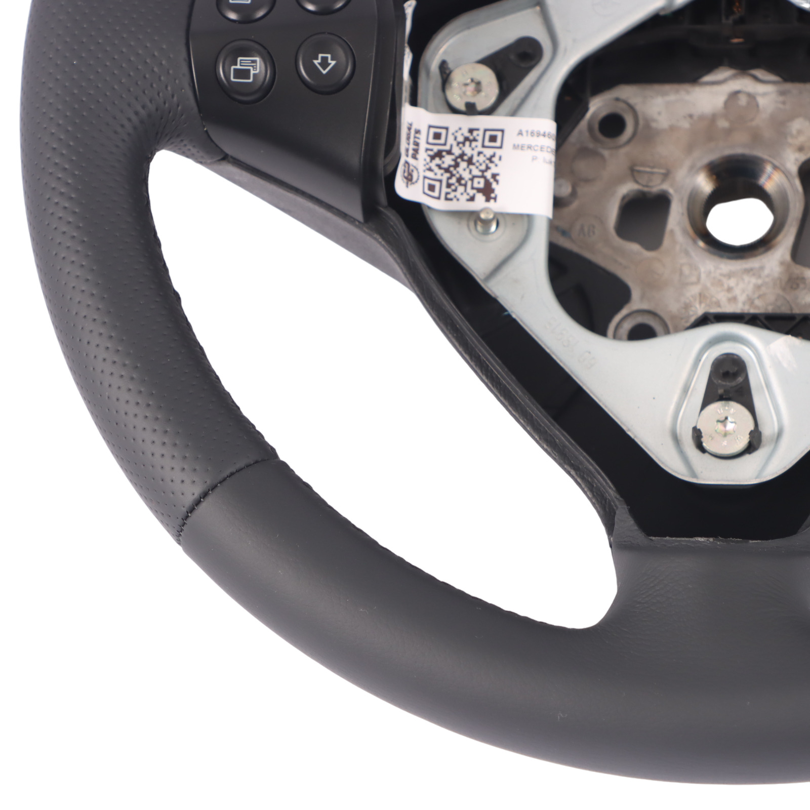 Mercedes W169 NEW Black Leather Steering Wheel with Black Threads