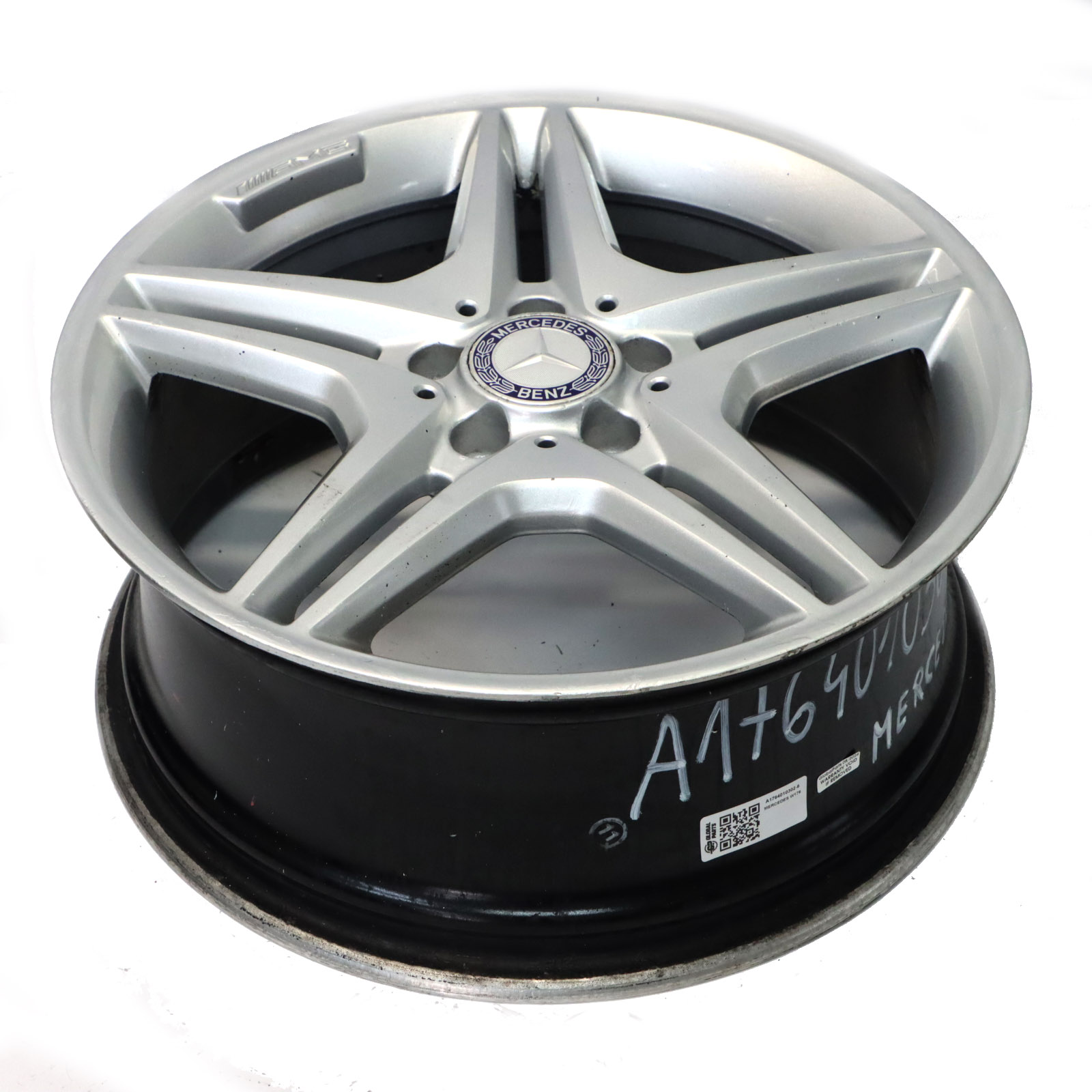 Mercedes W176 W246 AMG Wheel Alloy Rim 18" 5 Double Spoke ET:52 7.5J A1764010302