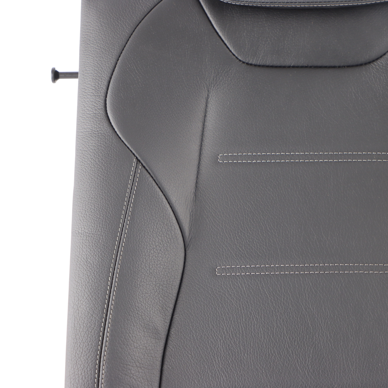 Mercedes V177 Seat Backrest Cover Rear Left N/S Black Leather A1779202302