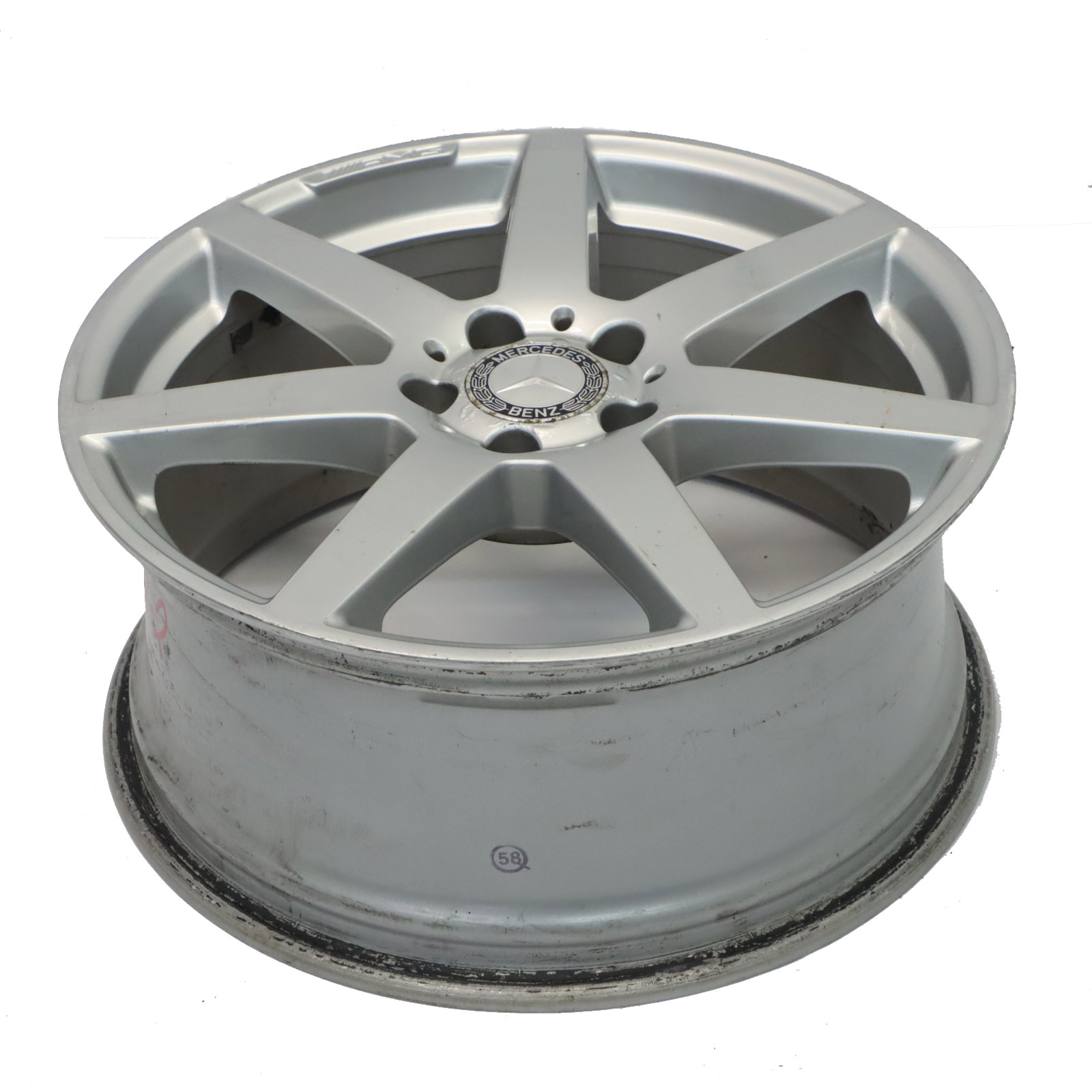 Mercedes W204 7-Spoke Front Alloy Wheel Rim 18" 8J ET:50 A2044019802