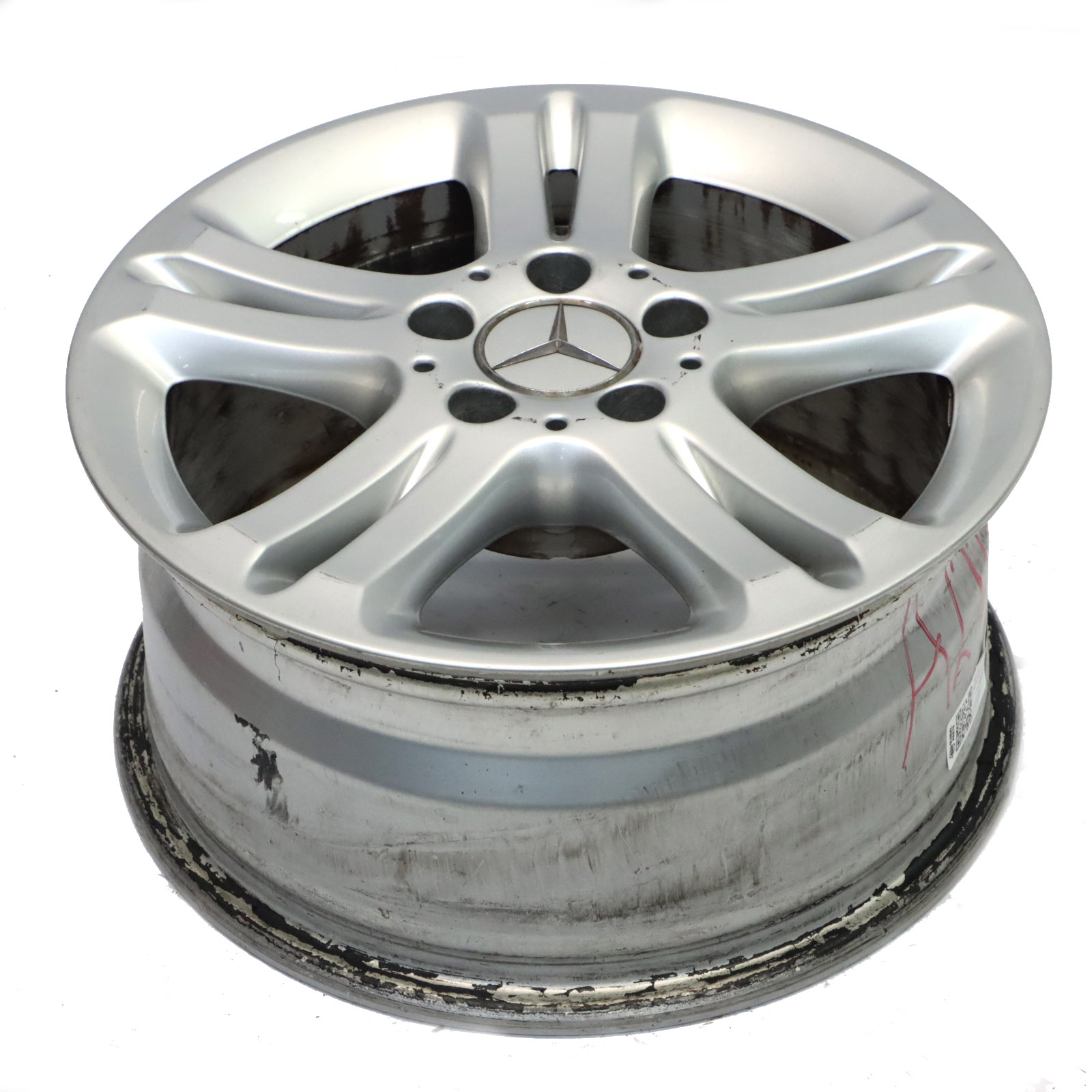 Mercedes W211 Silver Wheel Alloy Rim 16" 5 Double Spoke ET:42 7,5J A2114017102