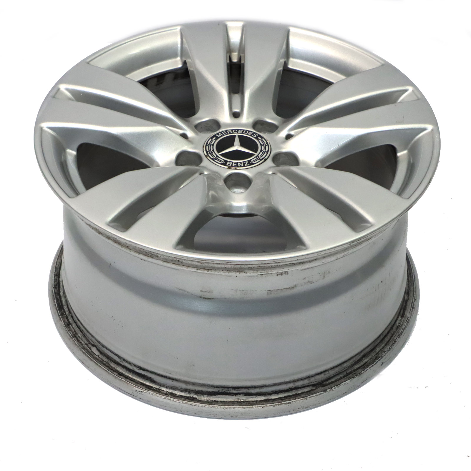 Mercedes W212 Silver Alloy Wheel Rim 5-Double Spoke 16" ET:46 8J A2124010202