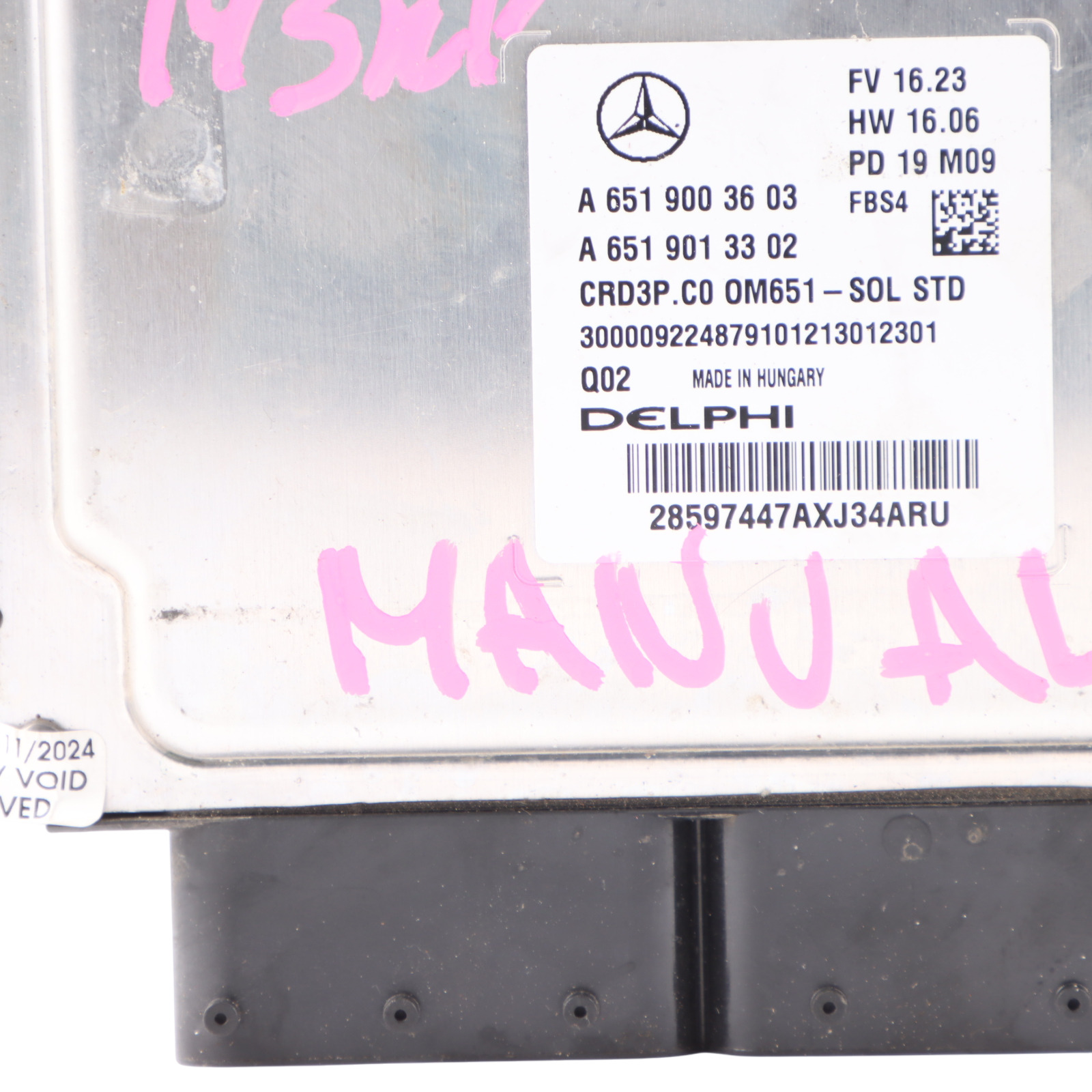 Mercedes Sprinter W907 314 CDI OM651.958 143HP ECU Engine Unit A6519003603