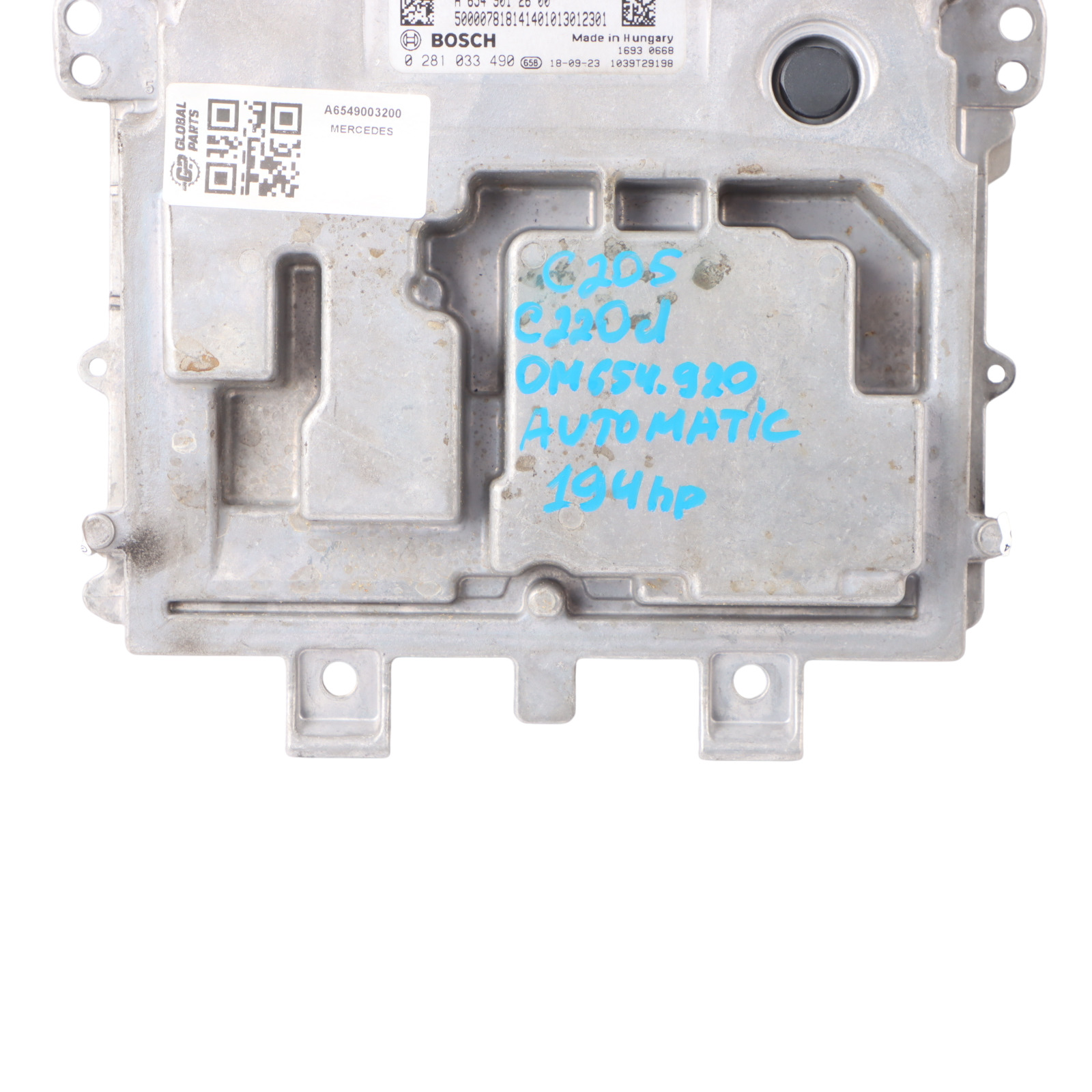 Mercedes W205 C220d 654.920 194HP Engine ECU Module Unit A6549003200 Automatic