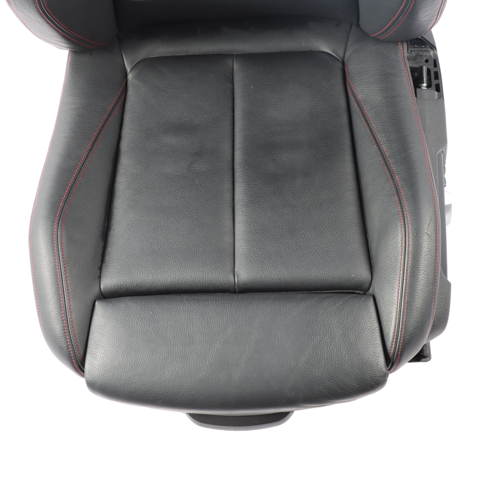 Front Seat BMW F30 F31 Left N/S Sport Heated Memory Black Leather Red Stitching