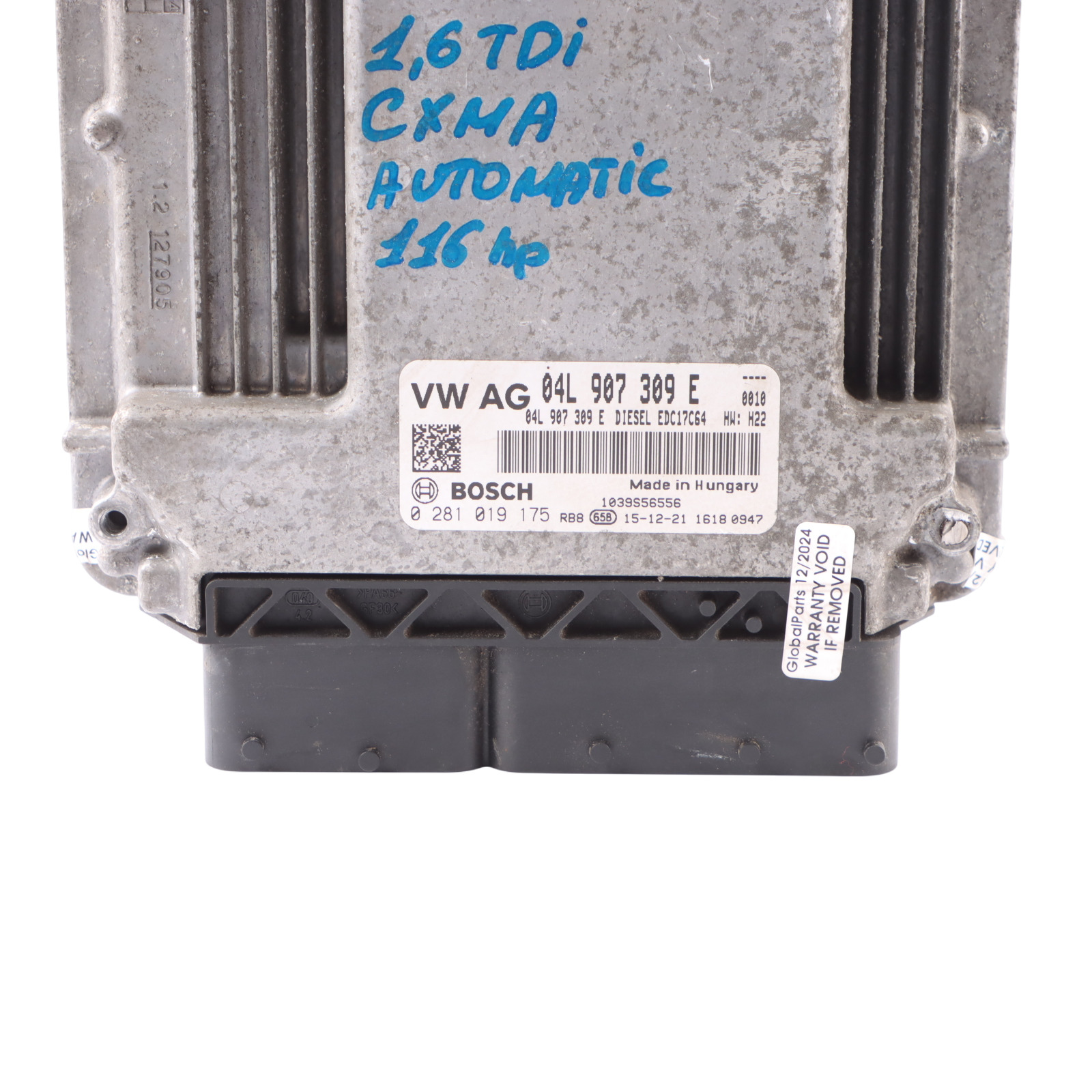 Audi A1 8X 1.6 TDI CXMA 116HP Engine Control Unit ECU 04L907309E Automatic