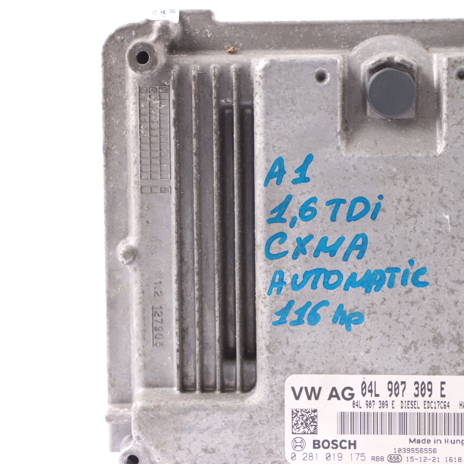 Audi A1 8X 1.6 TDI CXMA 116HP Engine Control Unit ECU 04L907309E Automatic