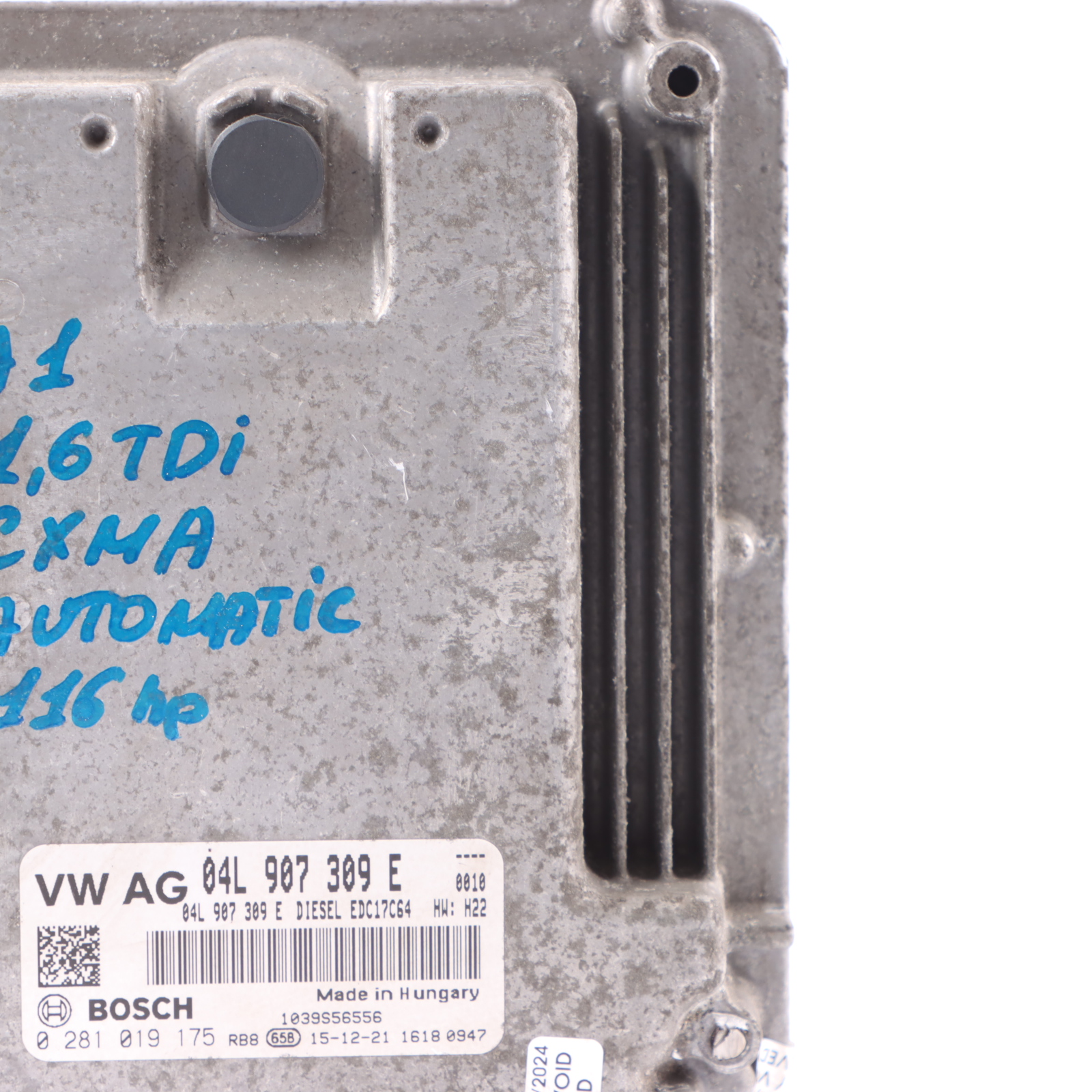 Audi A1 8X 1.6 TDI CXMA 116HP Engine Control Unit ECU 04L907309E Automatic