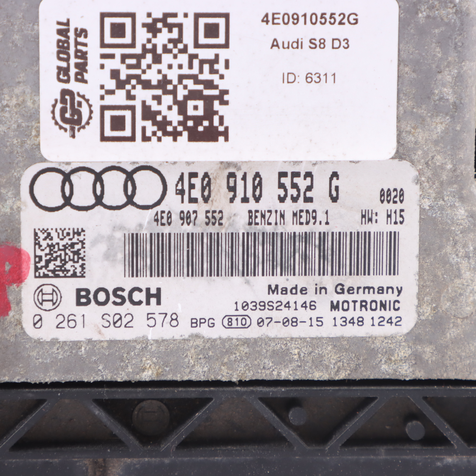 Audi S8 D3 5.2 FSI 450HP BSM Quattro Engine Unit ECU 03L906018AB Automatic