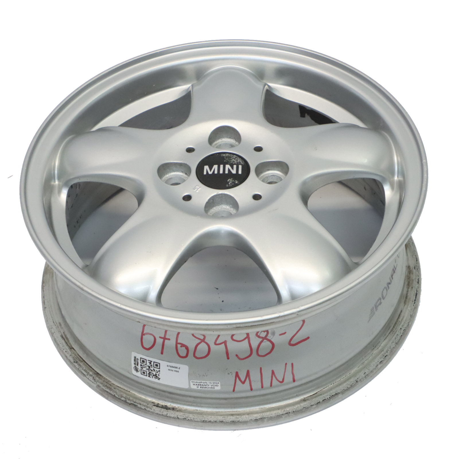 Mini Cooper One R50 R55 R56 Silver Wheel Alloy Rim 15" 5,5J 5-Start Spooler 100