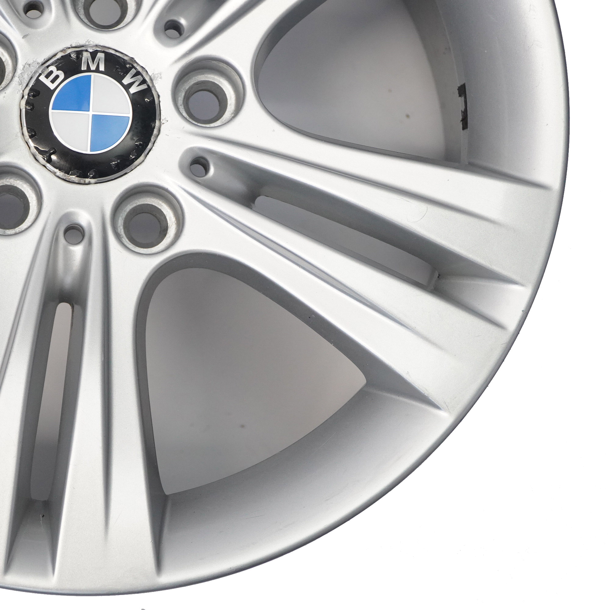 BMW F30 F31 F32 Silver Alloy Wheel Rim 17" Double Spoke 392 ET:37 7,5J 6796239