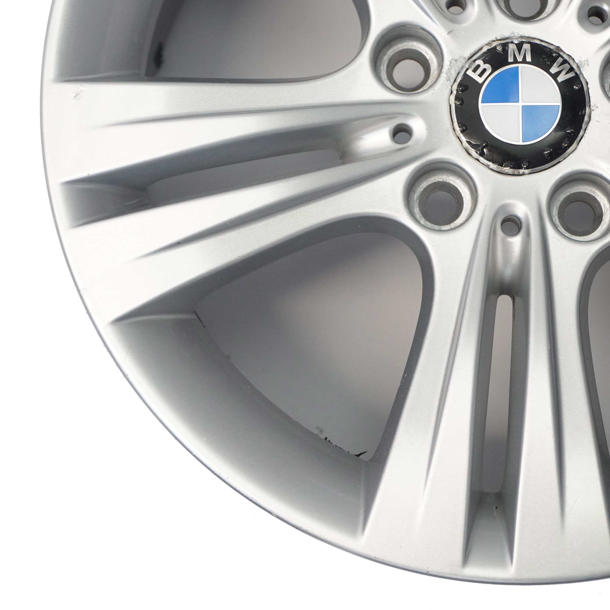 BMW F30 F31 F32 Silver Alloy Wheel Rim 17" Double Spoke 392 ET:37 7,5J 6796239