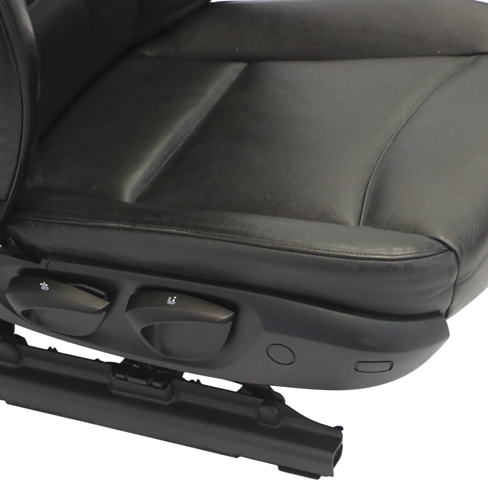 BMW 3 Series E90 E91 Black Leather Interior Front Right O/S Side Seat