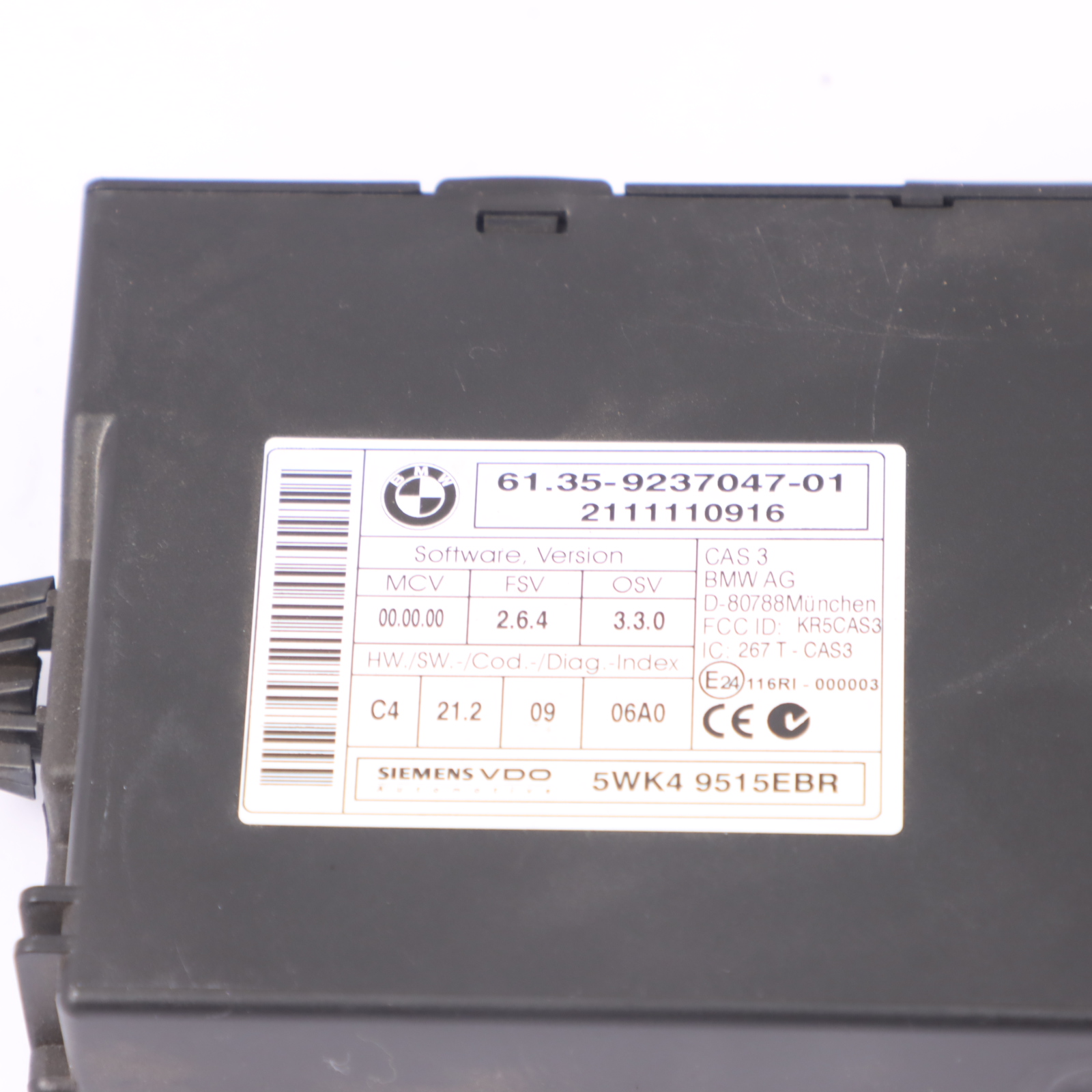 BMW Z4 E89 23i N52N 204HP sDrive Engine ECU Kit CAS3 + Key 7624048 Manual