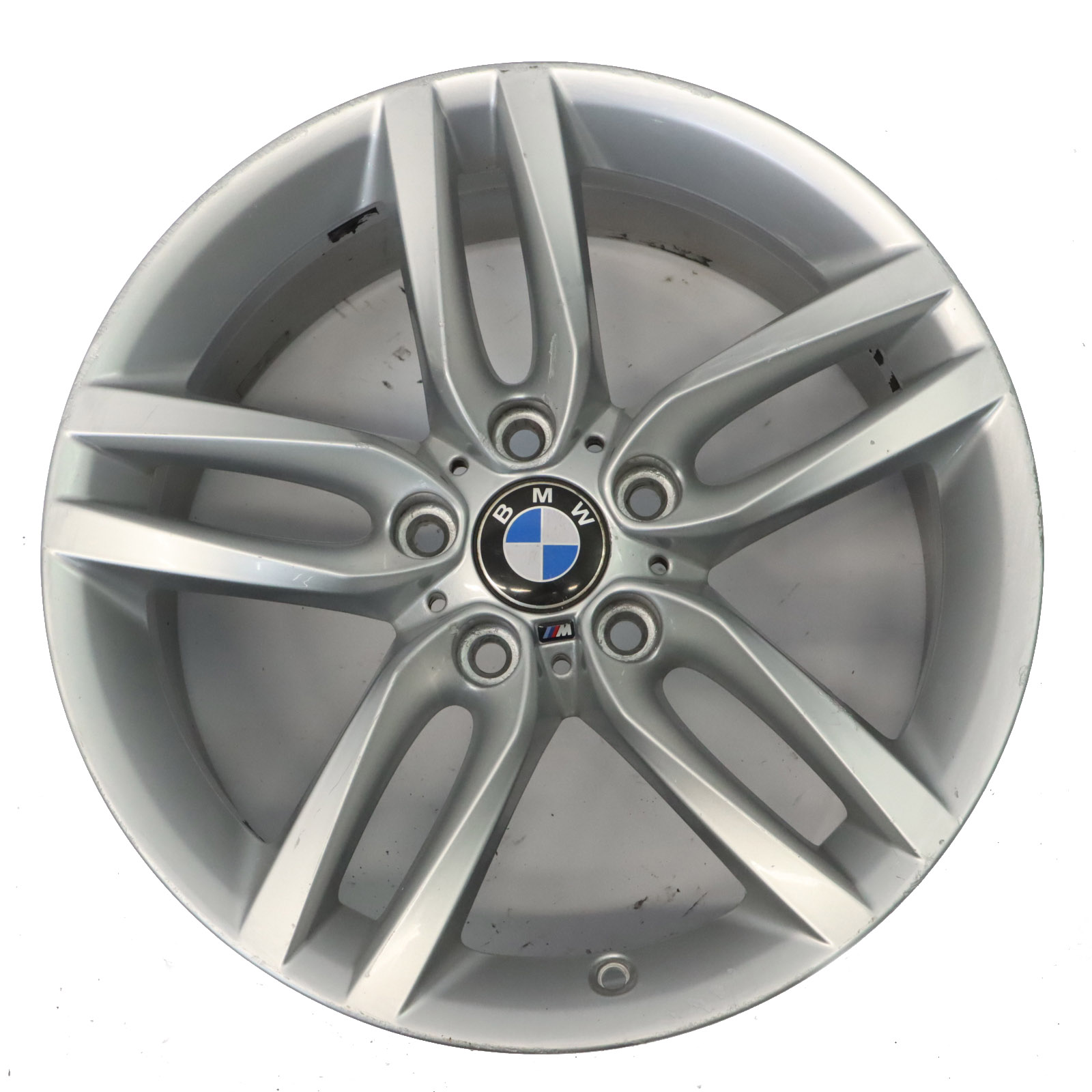 BMW F20 F21 Rear Silver Alloy Wheel Rim 18" ET:52 8J M Double Spoke 461 7846785