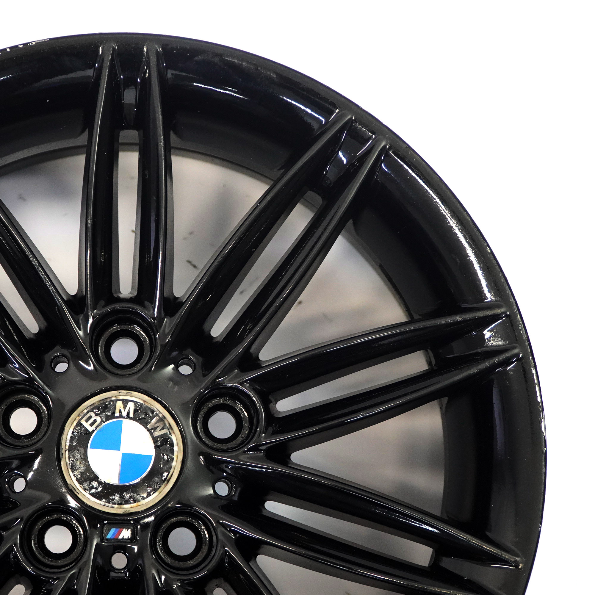 BMW E81 E82 E87 E88 Rear Black Wheel Alloy Rim 17" 7,5J ET:47 M Double Spoke 207