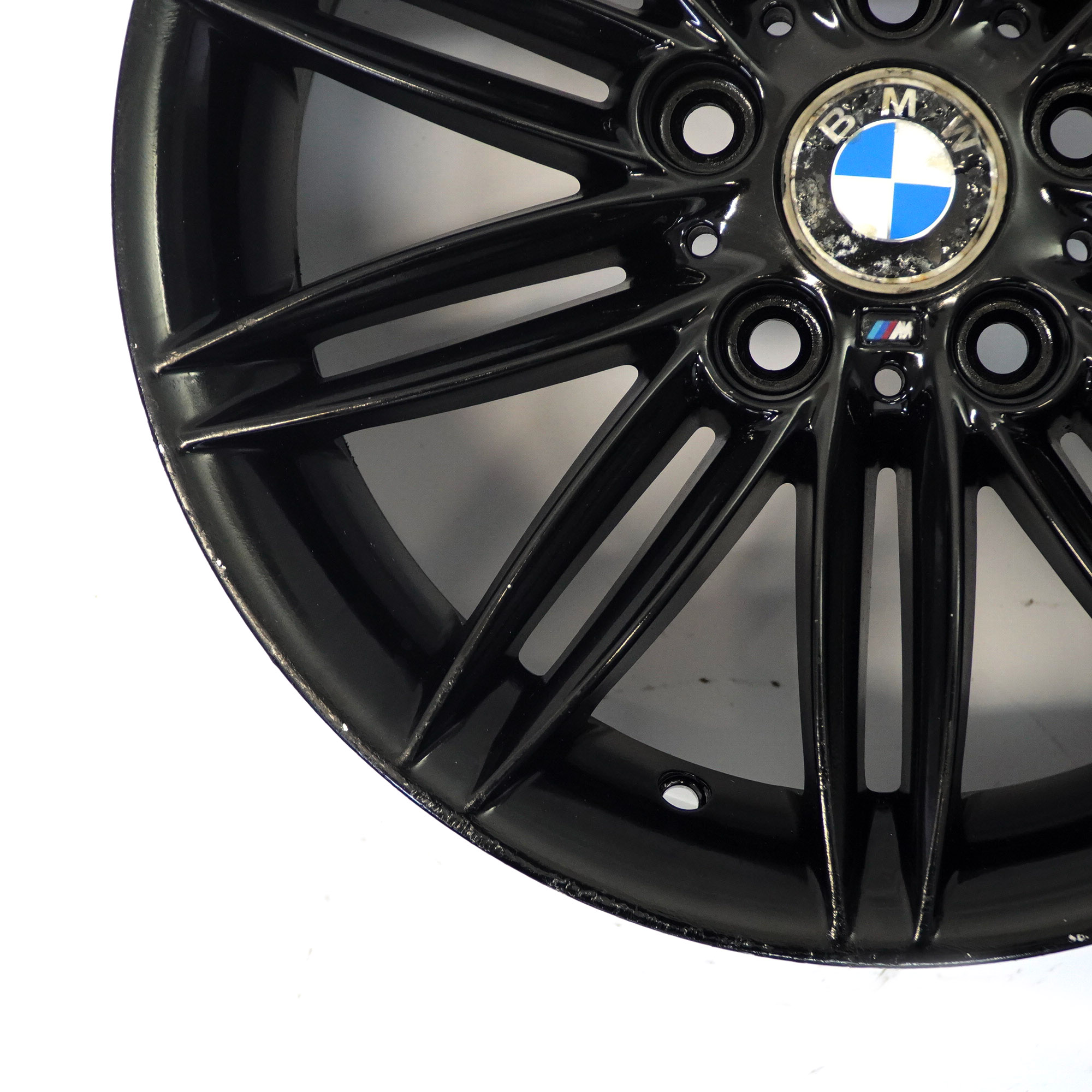 BMW E81 E82 E87 E88 Rear Black Wheel Alloy Rim 17" 7,5J ET:47 M Double Spoke 207