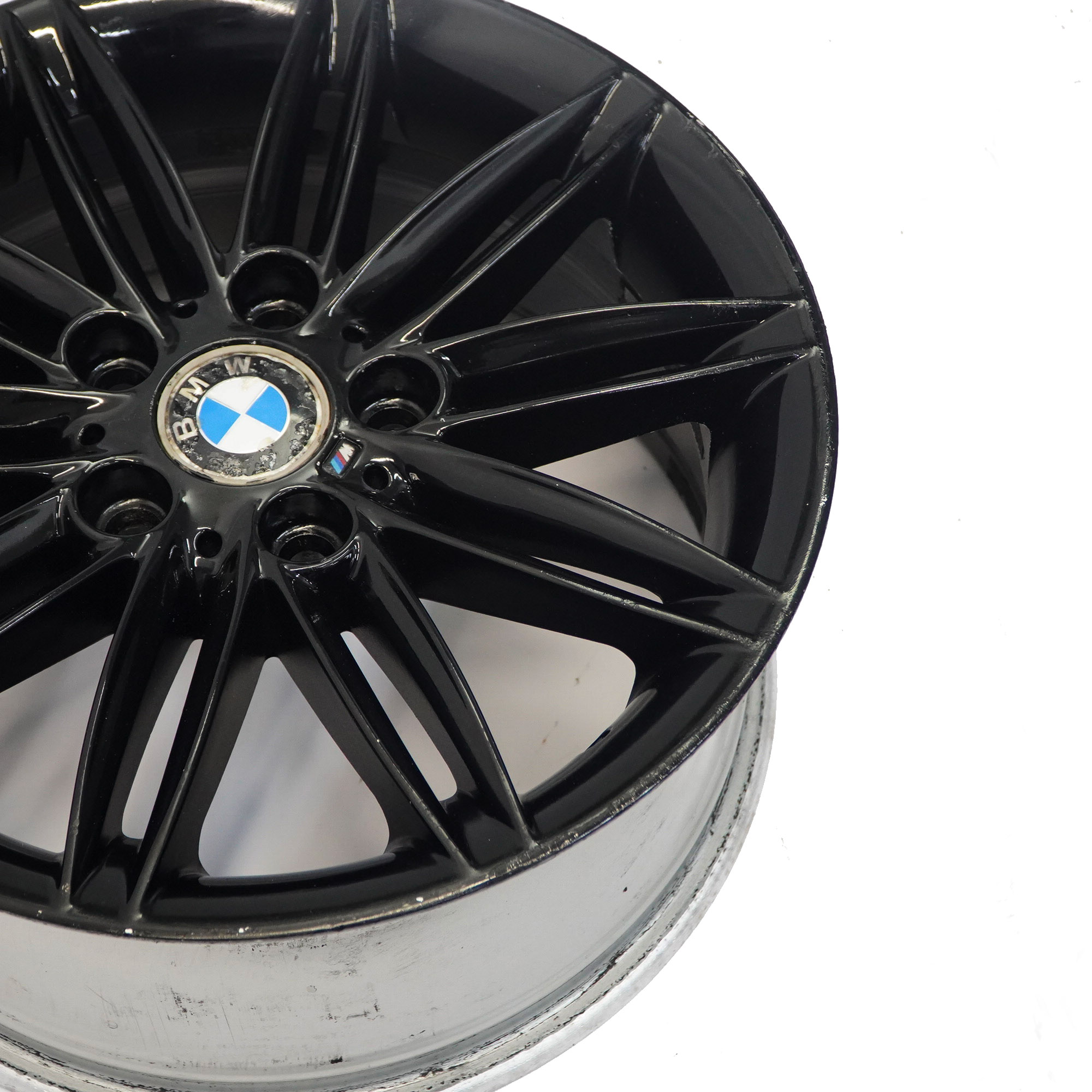 BMW E81 E82 E87 E88 Rear Black Wheel Alloy Rim 17" 7,5J ET:47 M Double Spoke 207