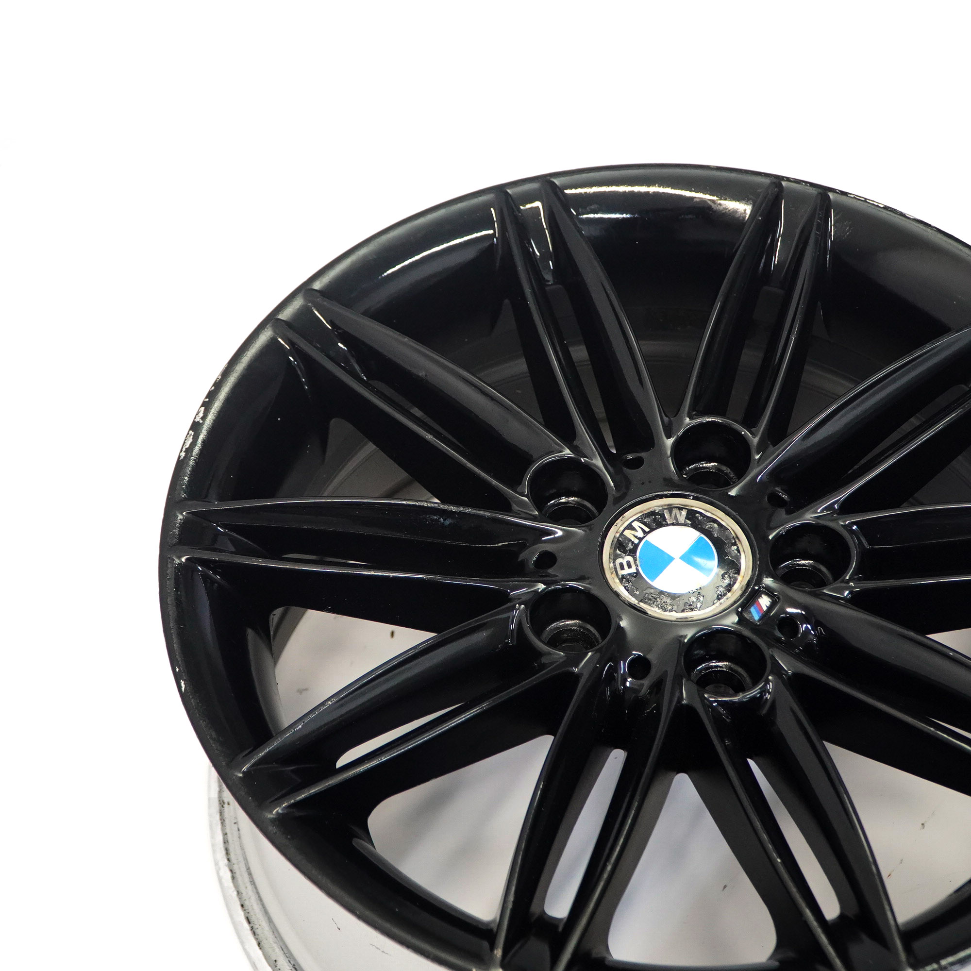 BMW E81 E82 E87 E88 Rear Black Wheel Alloy Rim 17" 7,5J ET:47 M Double Spoke 207