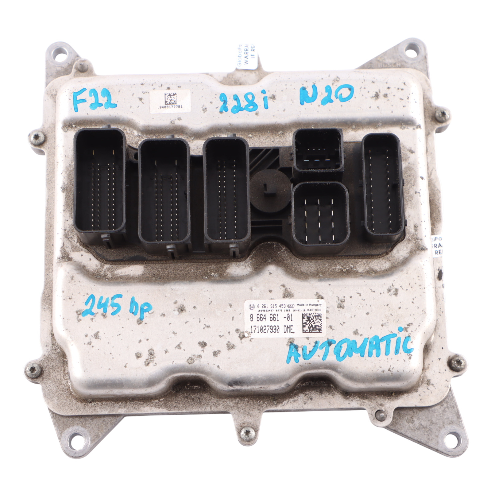 BMW F22 228i N20 245HP Engine Control Unit ECU Kit DME 8664661 Key FEM Automatic