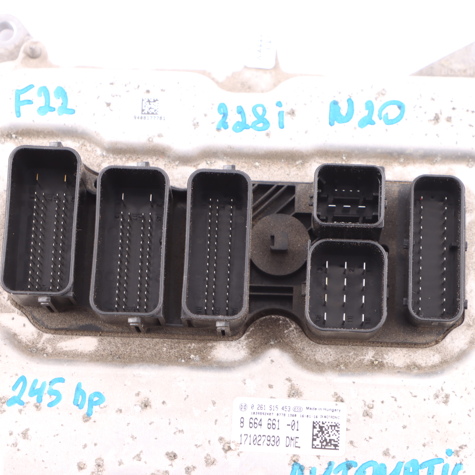 BMW F22 228i N20 245HP Engine Control Unit ECU Kit DME 8664661 Key FEM Automatic