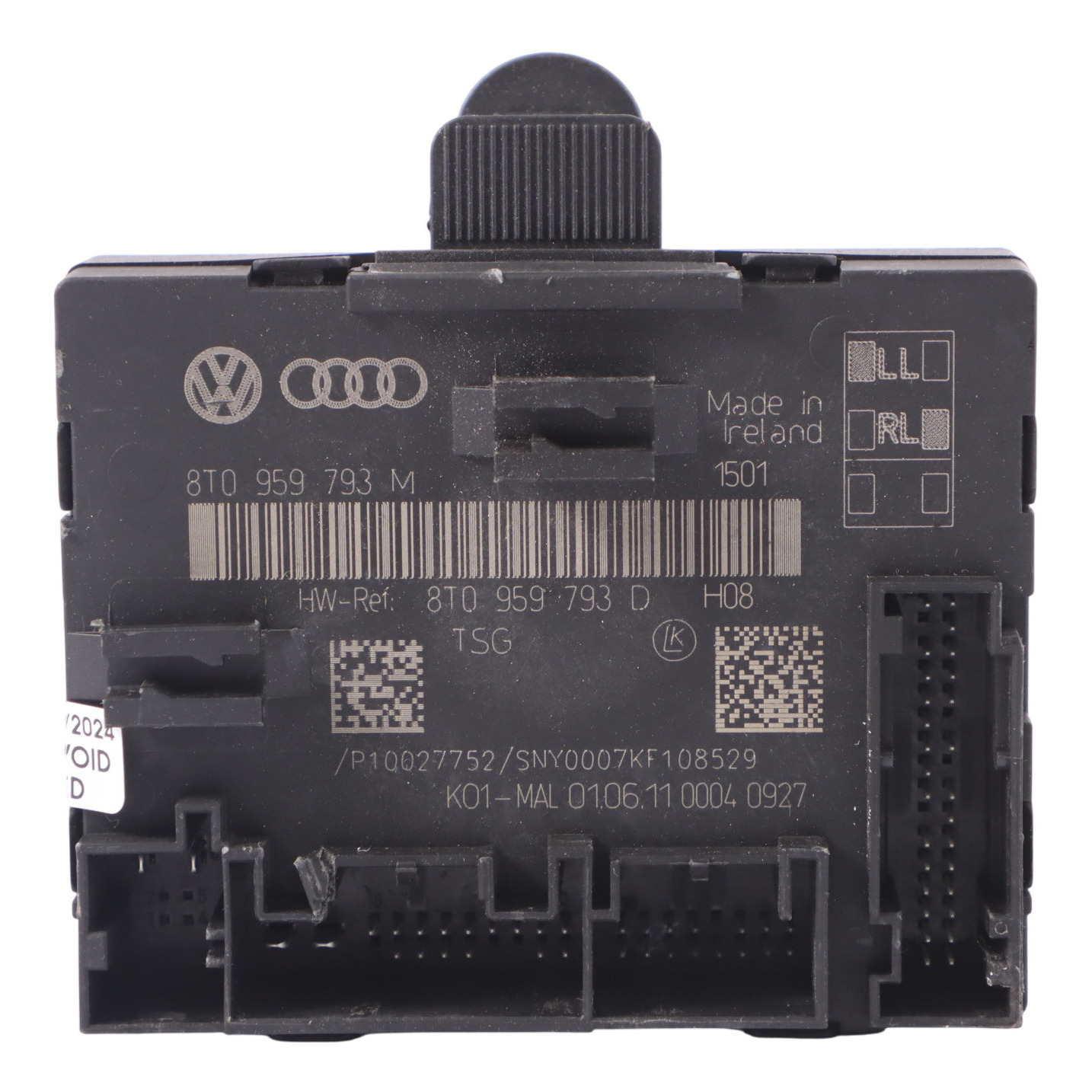 Audi A5 8T Front Door Control Module Left N/S Driver's Side Unit 8T0959793M