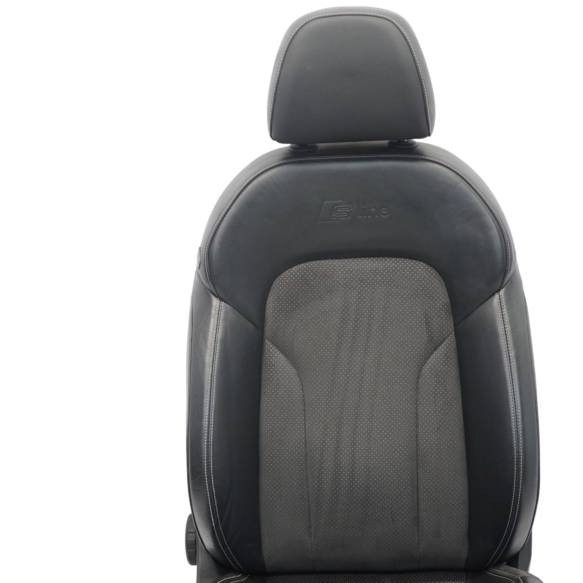 Audi Q3 8U Sport Seat Front Right O/S S-Line Heated Half Leather Black Silver