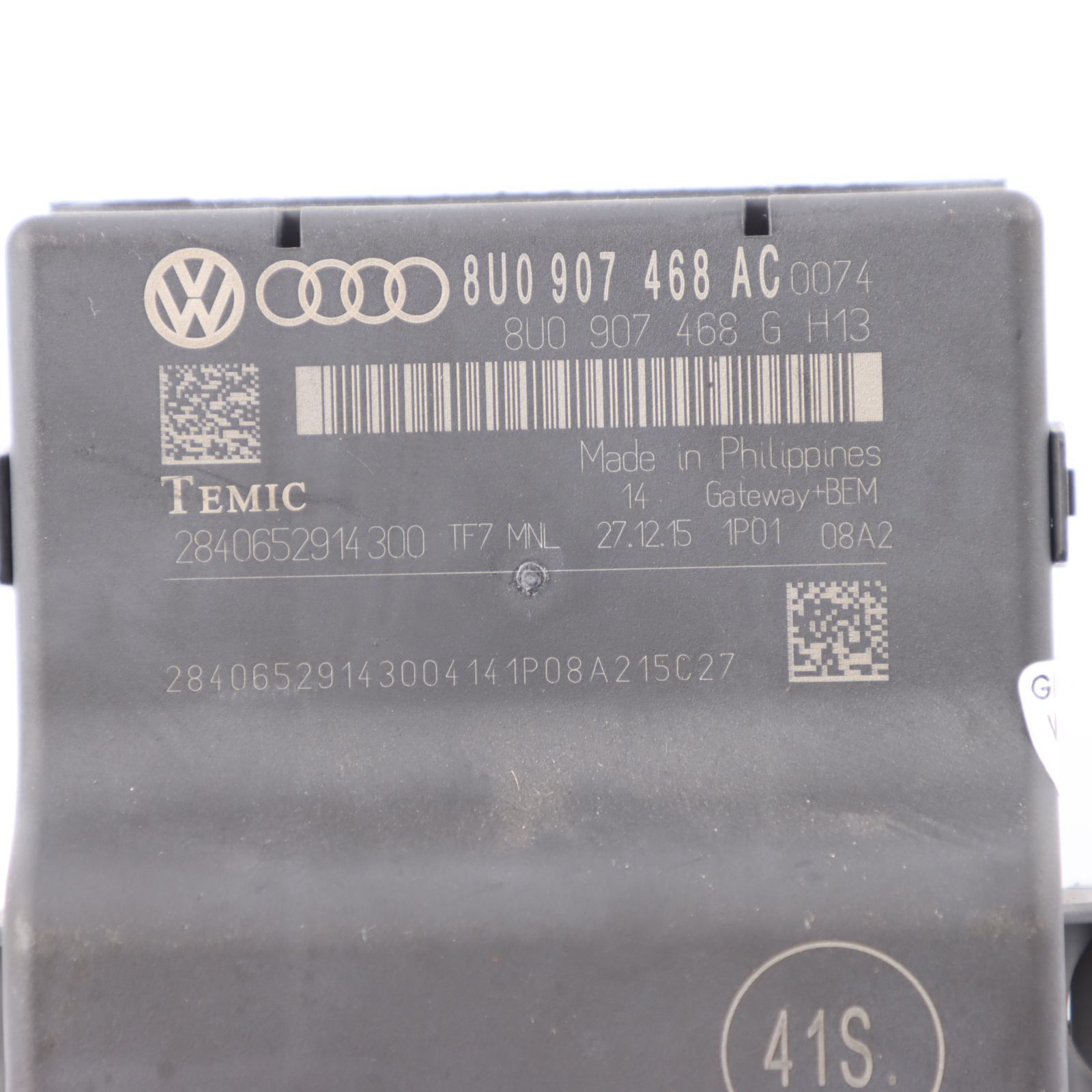 Audi A1 8X Q3 8U Central Gateway Control Unit Module Relay ECU 8U0907468AC