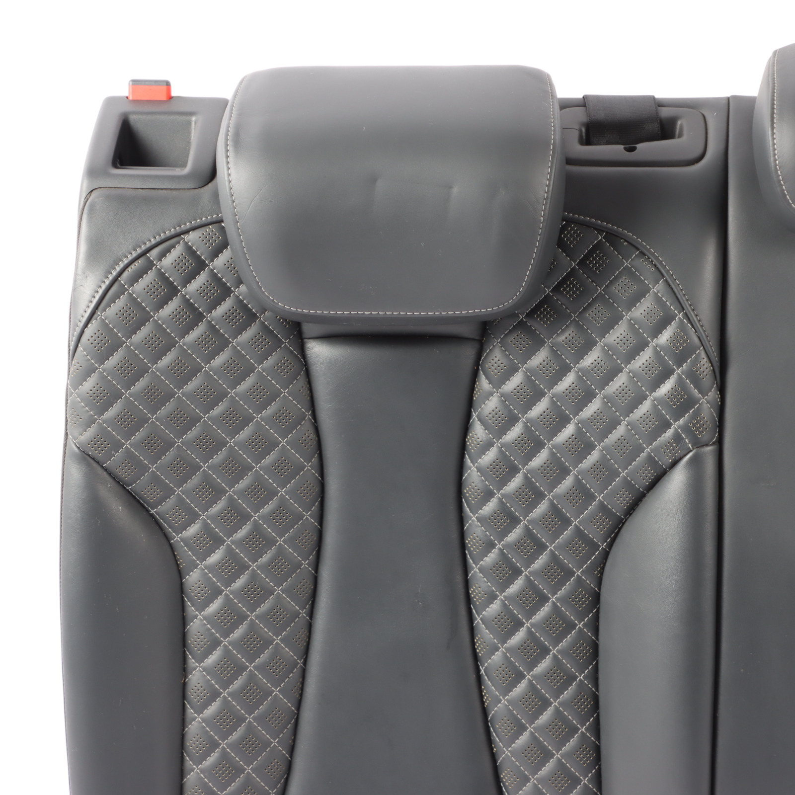 Audi RS3 8V Sportback Rear Seat Backrest Cover Right O/S Leather Black Grey