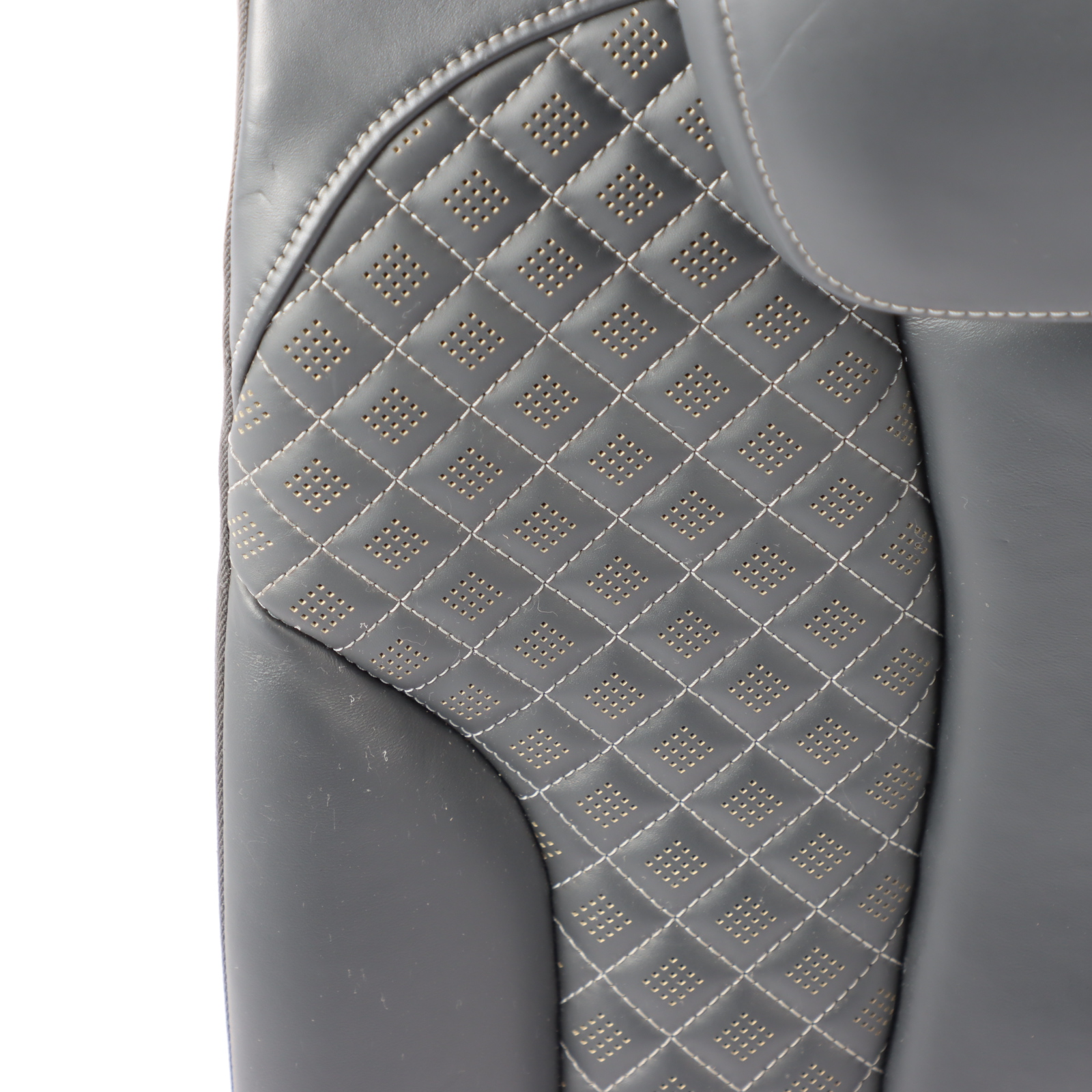 Audi RS3 8V Sportback Rear Seat Backrest Cover Right O/S Leather Black Grey