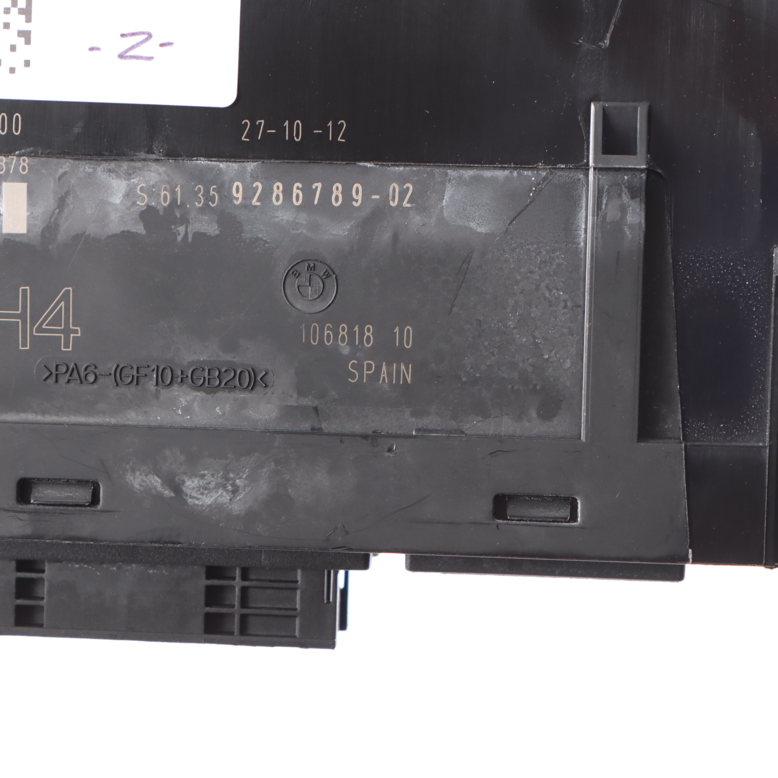 BMW Z4 E89 ECU Body Control Module H4 Junction Box PL2RR JBBFE IIIR 9286789