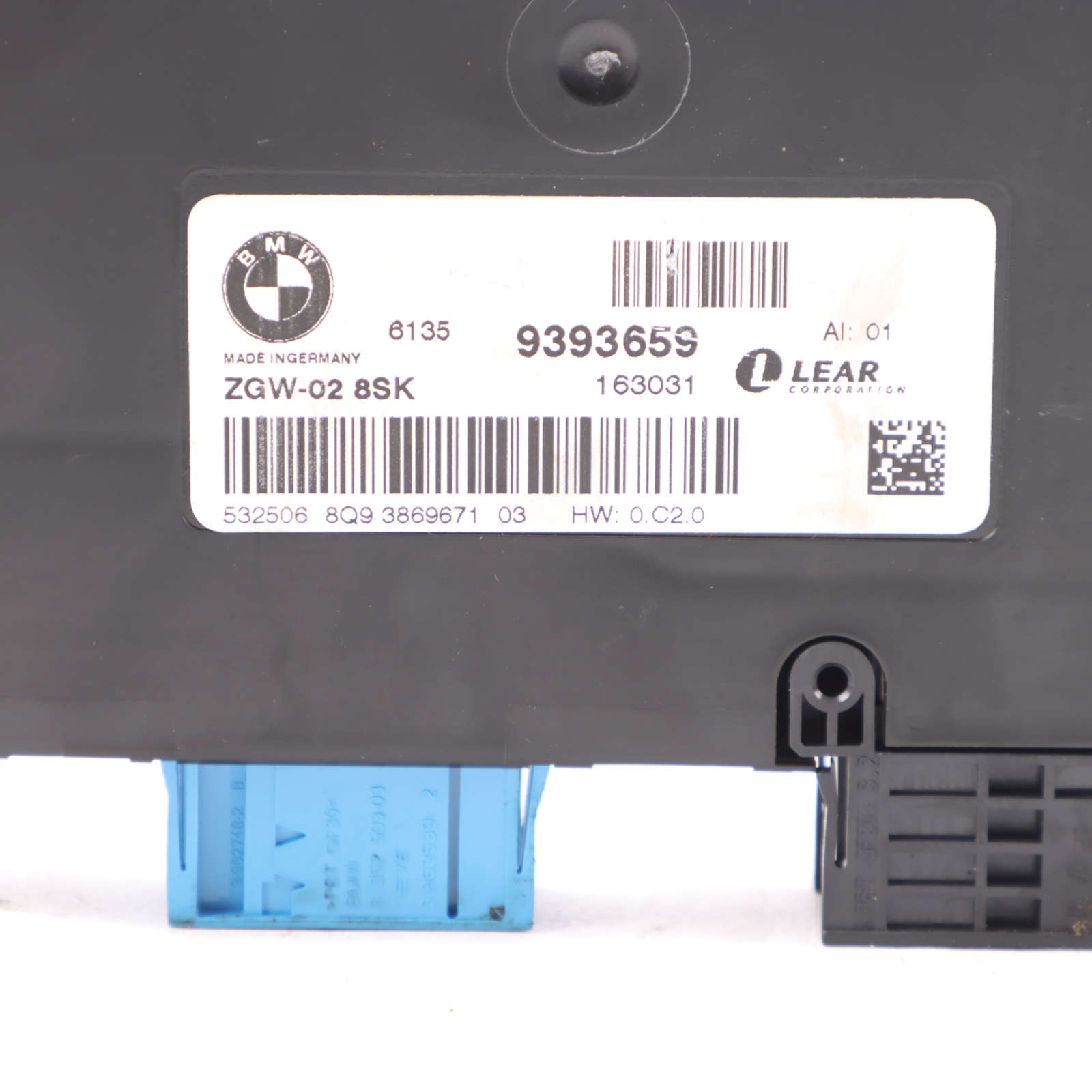 BMW F13 Central Gateway Control Lear Module Unit ECU 9393659