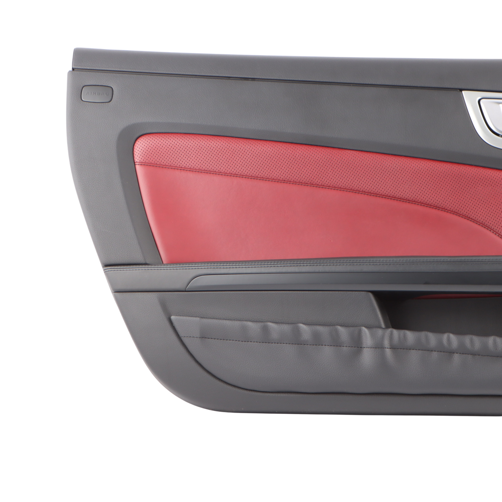 Mercedes SLK R172 Roadster Door Front Left N/S Card Panel Trim Black Bengal Red