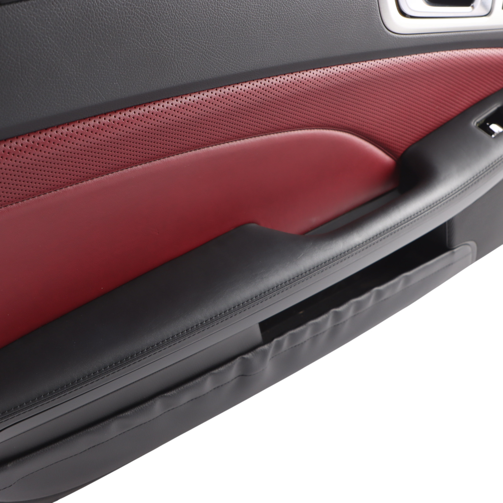 Mercedes SLK R172 Roadster Door Front Left N/S Card Panel Trim Black Bengal Red