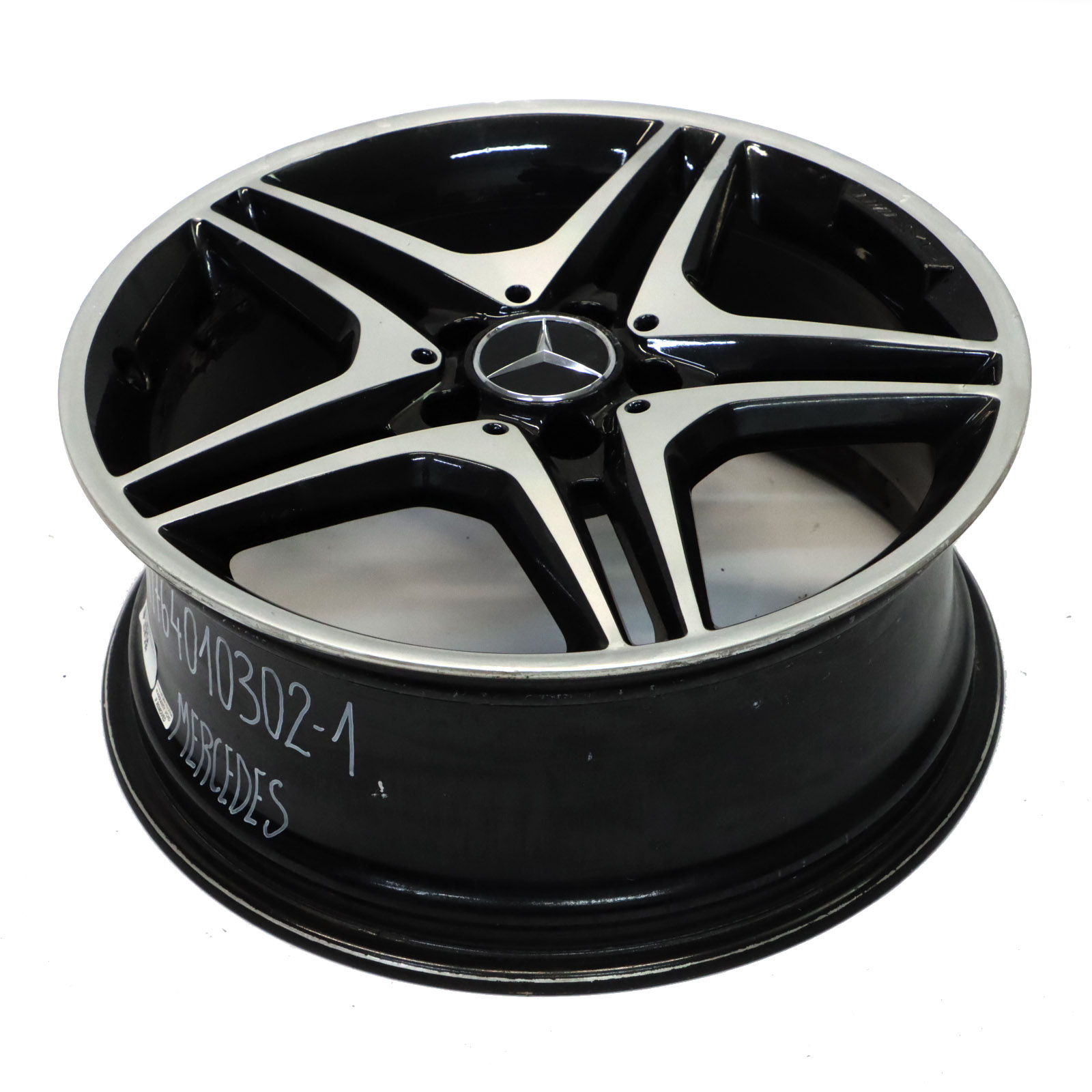 Mercedes W176 W246 AMG Wheel Alloy Rim 18" 5 Double Spoke ET:52 7.5J A1764010302