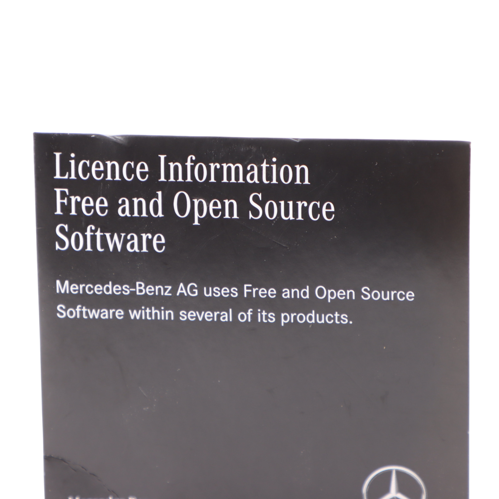 Mercedes W177 Licence Information And Open Source Software Disk A1778270701