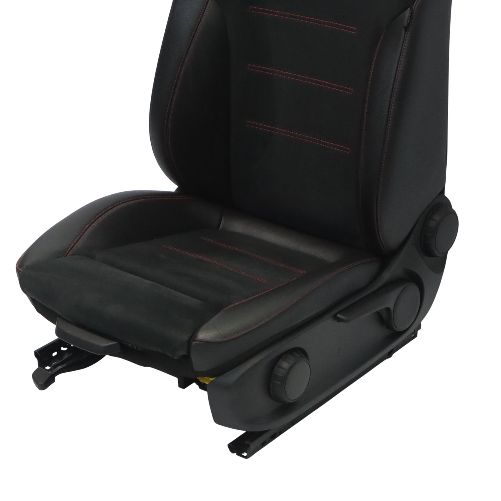 Mercedes V177 Front Seat Left N/S Imitation Leather Microfiber Black Red Thread