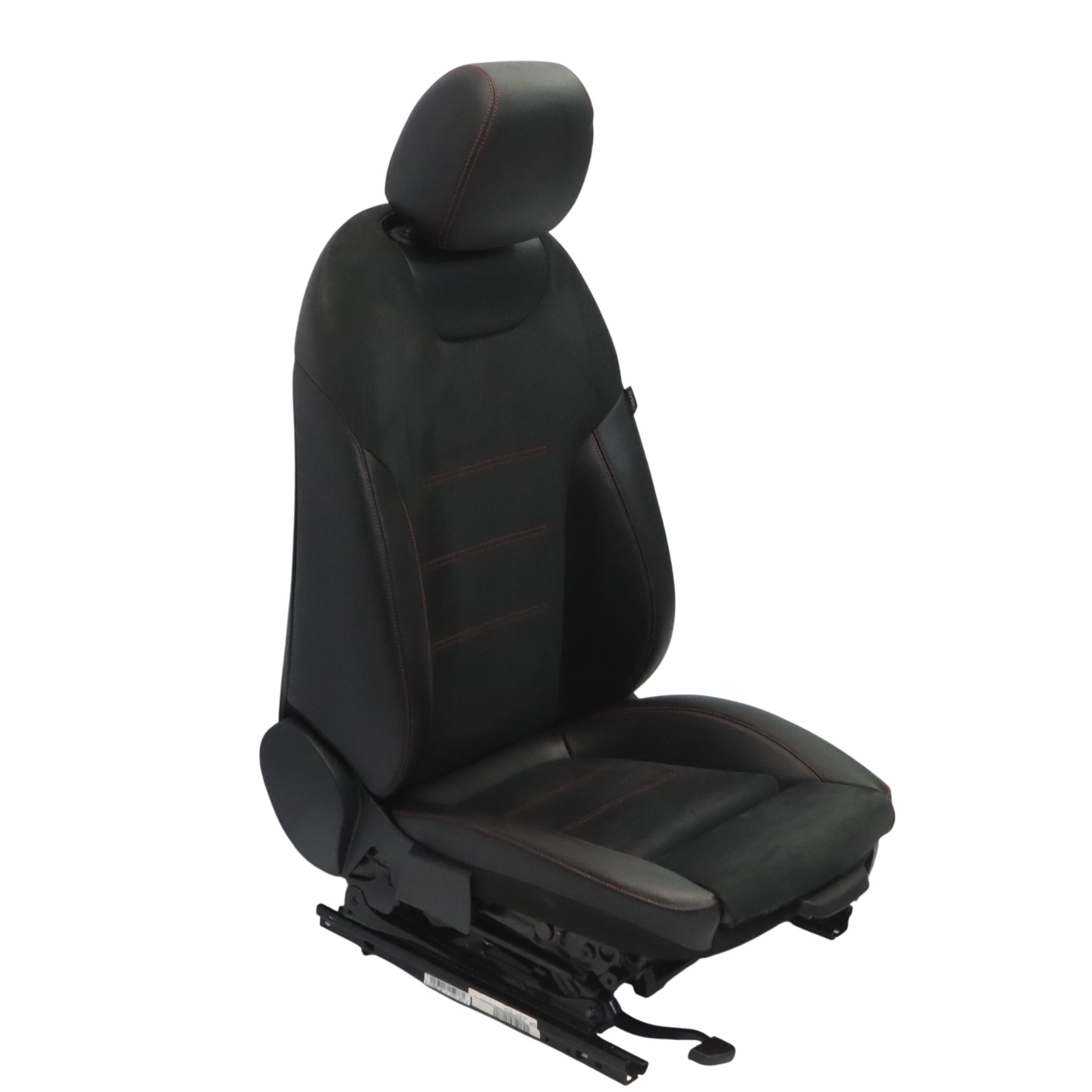 Mercedes V177 Front Seat Left N/S Imitation Leather Microfiber Black Red Thread