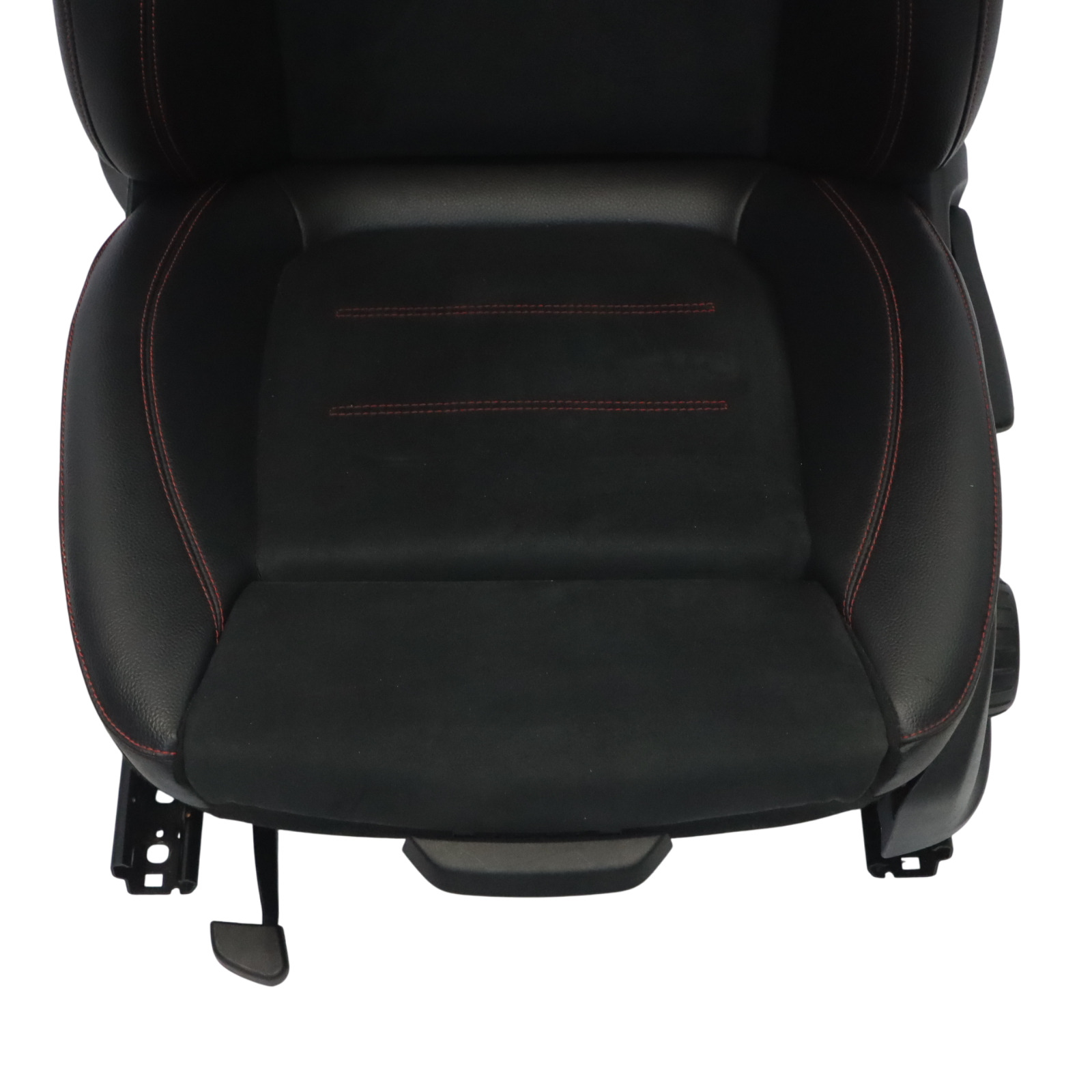 Mercedes V177 Front Seat Left N/S Imitation Leather Microfiber Black Red Thread