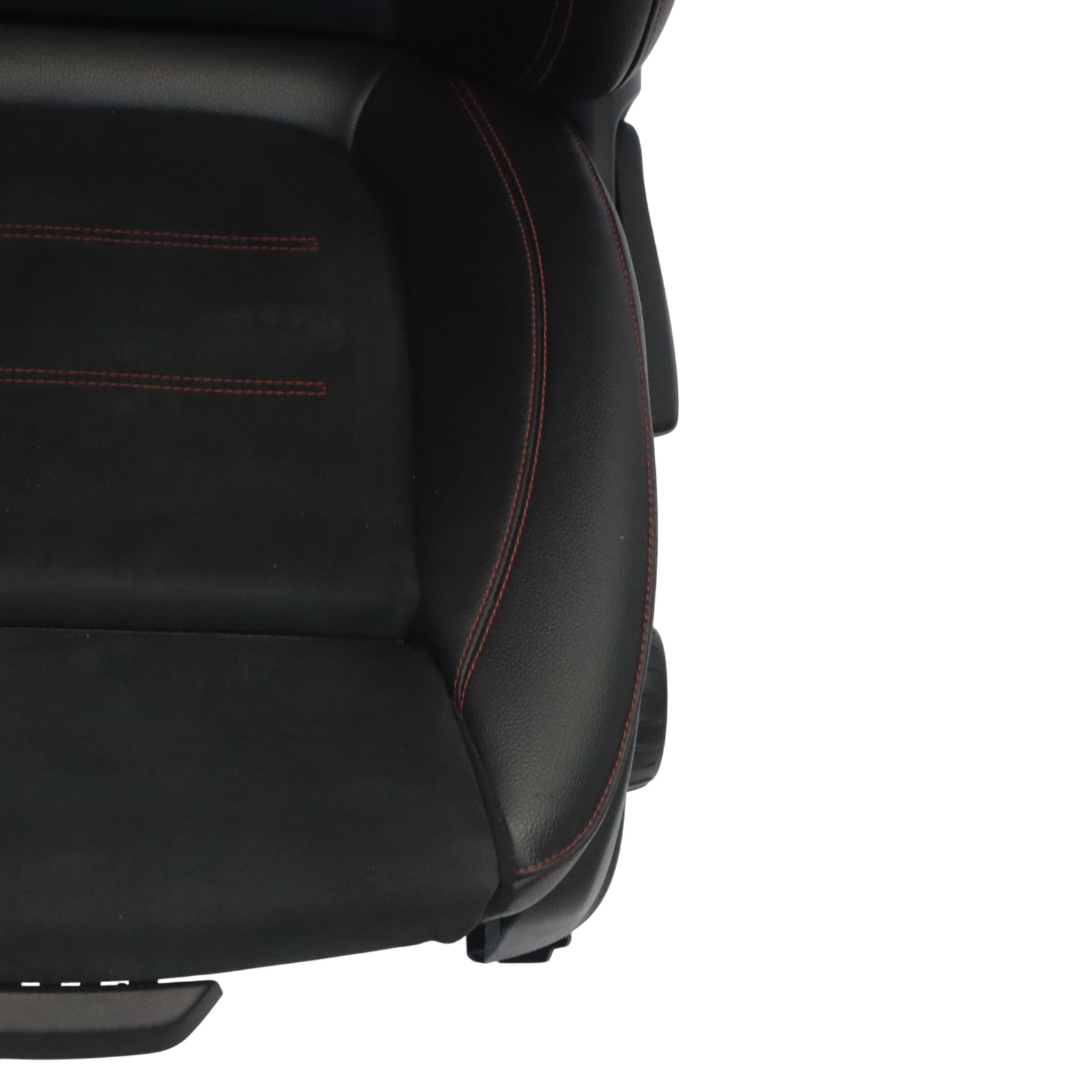 Mercedes V177 Front Seat Left N/S Imitation Leather Microfiber Black Red Thread