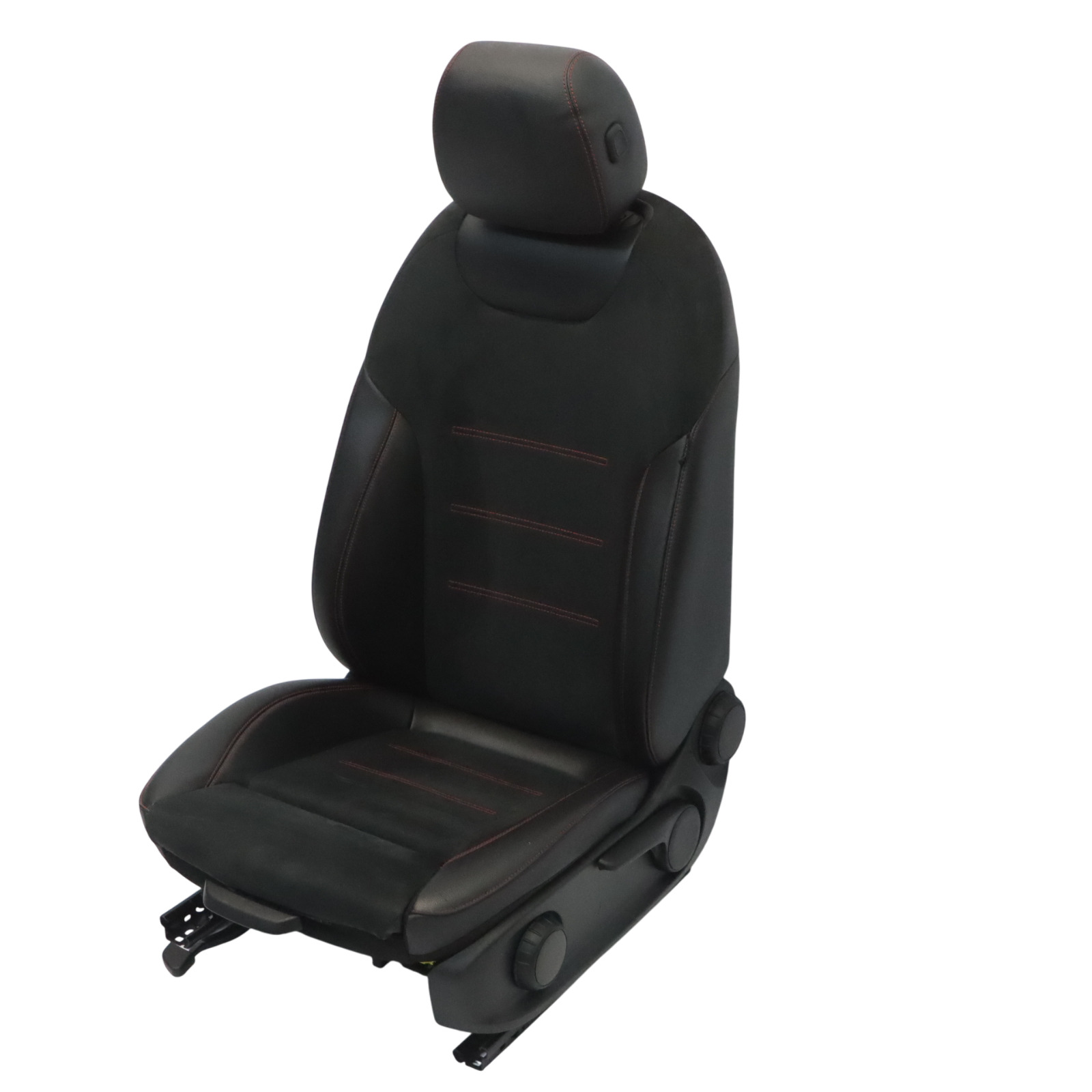 Mercedes V177 Front Seat Left N/S Imitation Leather Microfiber Black Red Thread