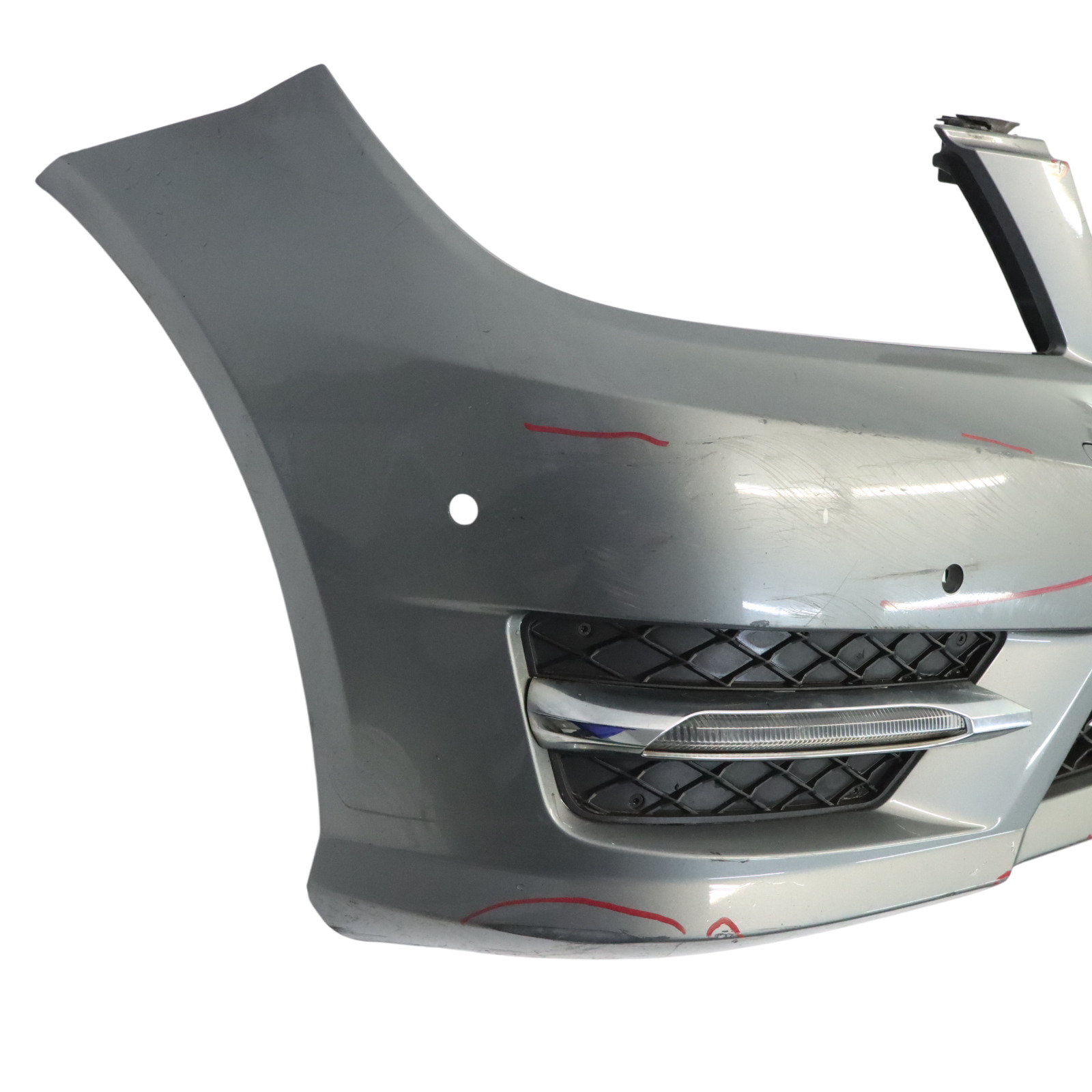 Mercedes W204 Front Bumper AMG Trim Panel Cover Palladium Silver Metallic - 792